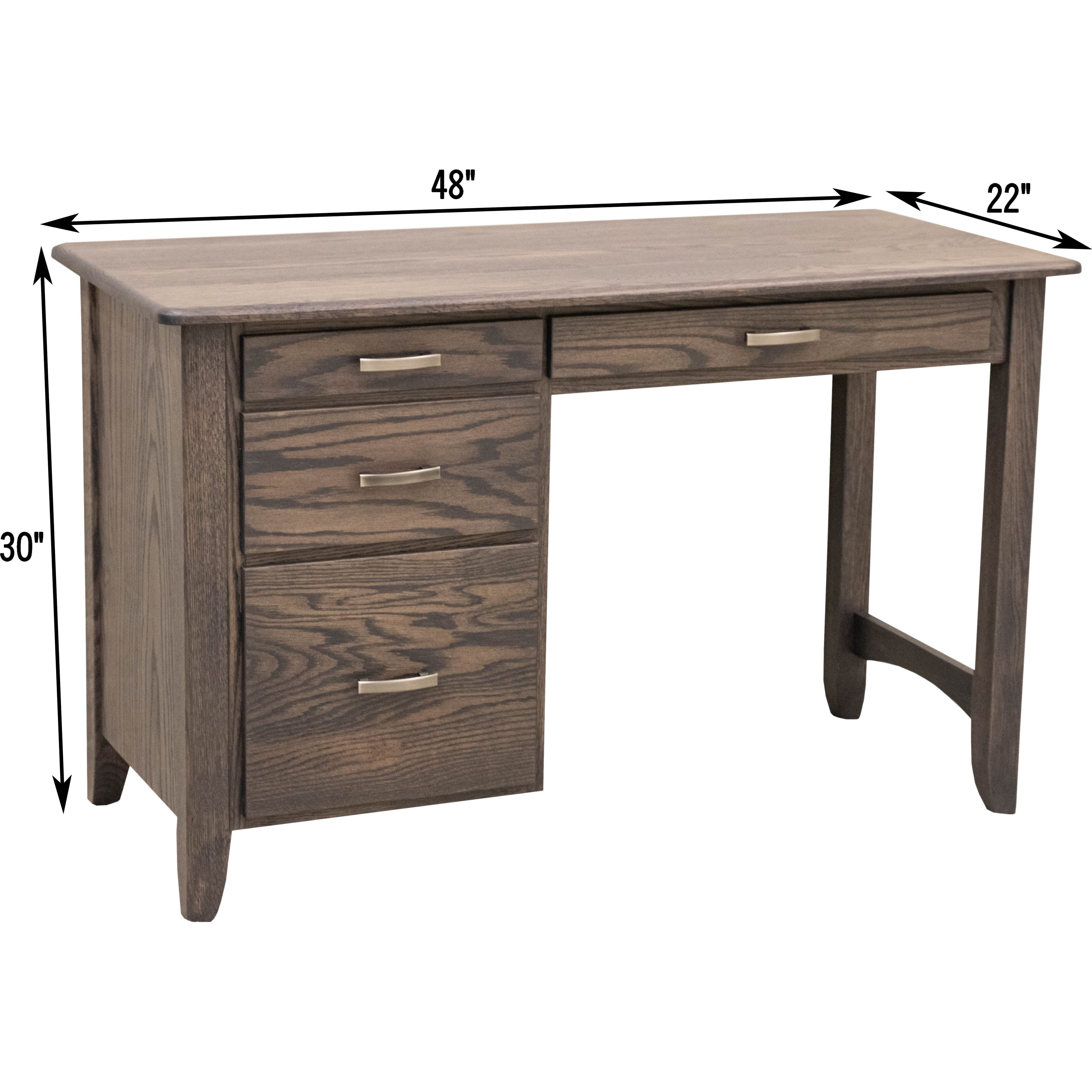 Austin Small Black Solid Wood Desk | M-DK