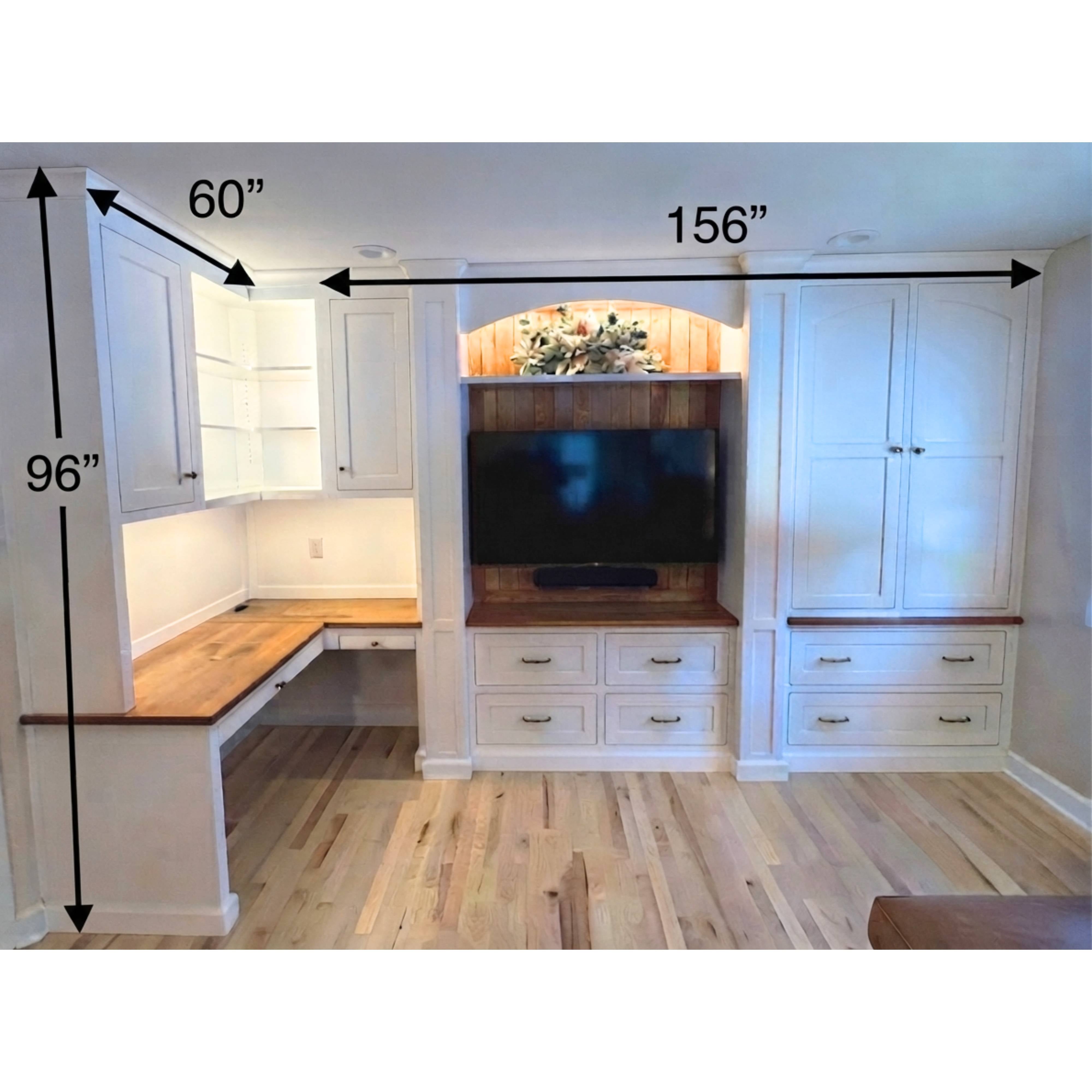 Custom All-In-One Office Entertainment Center Built In