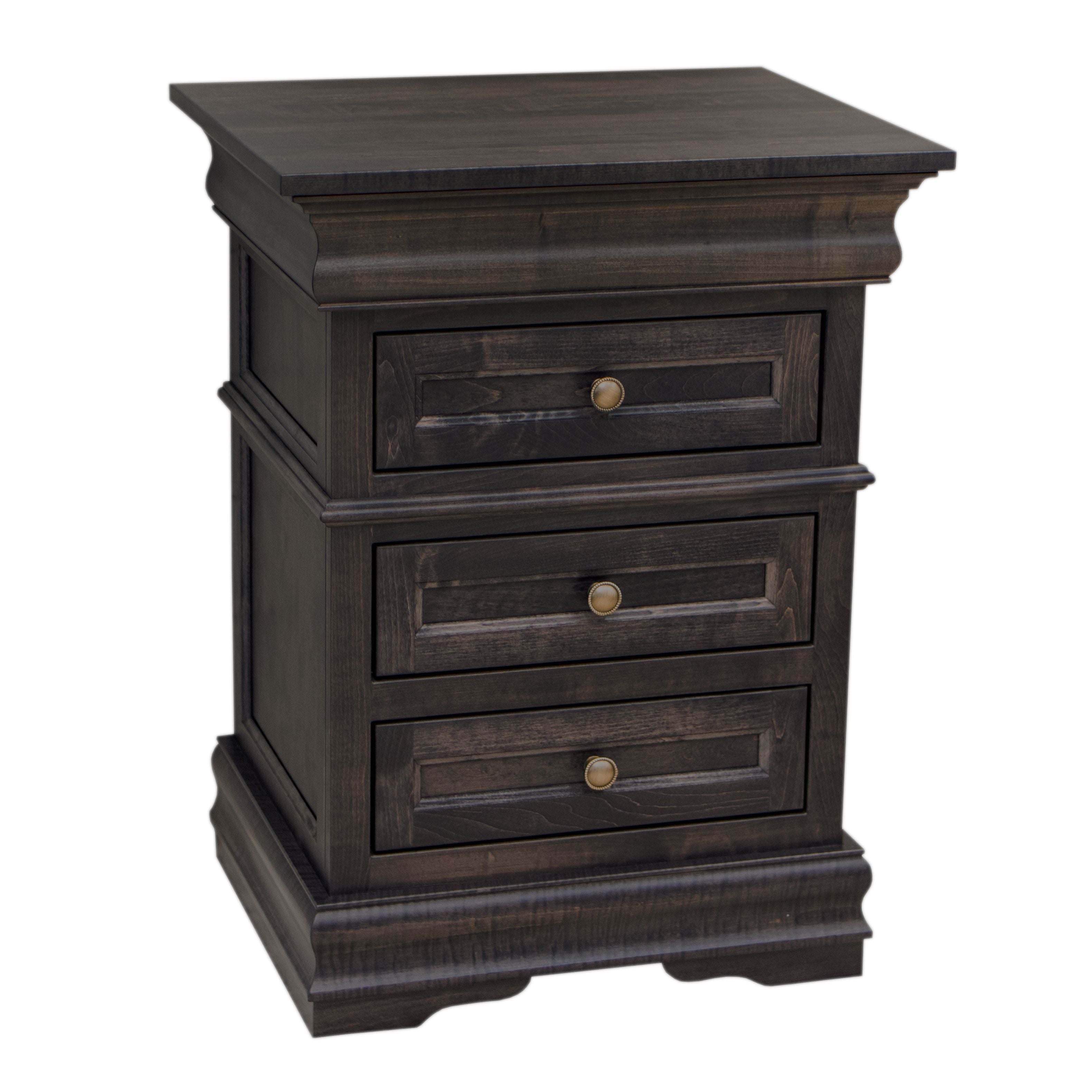 Belmont Maple Wood 3-Drawer Nightstand | DK