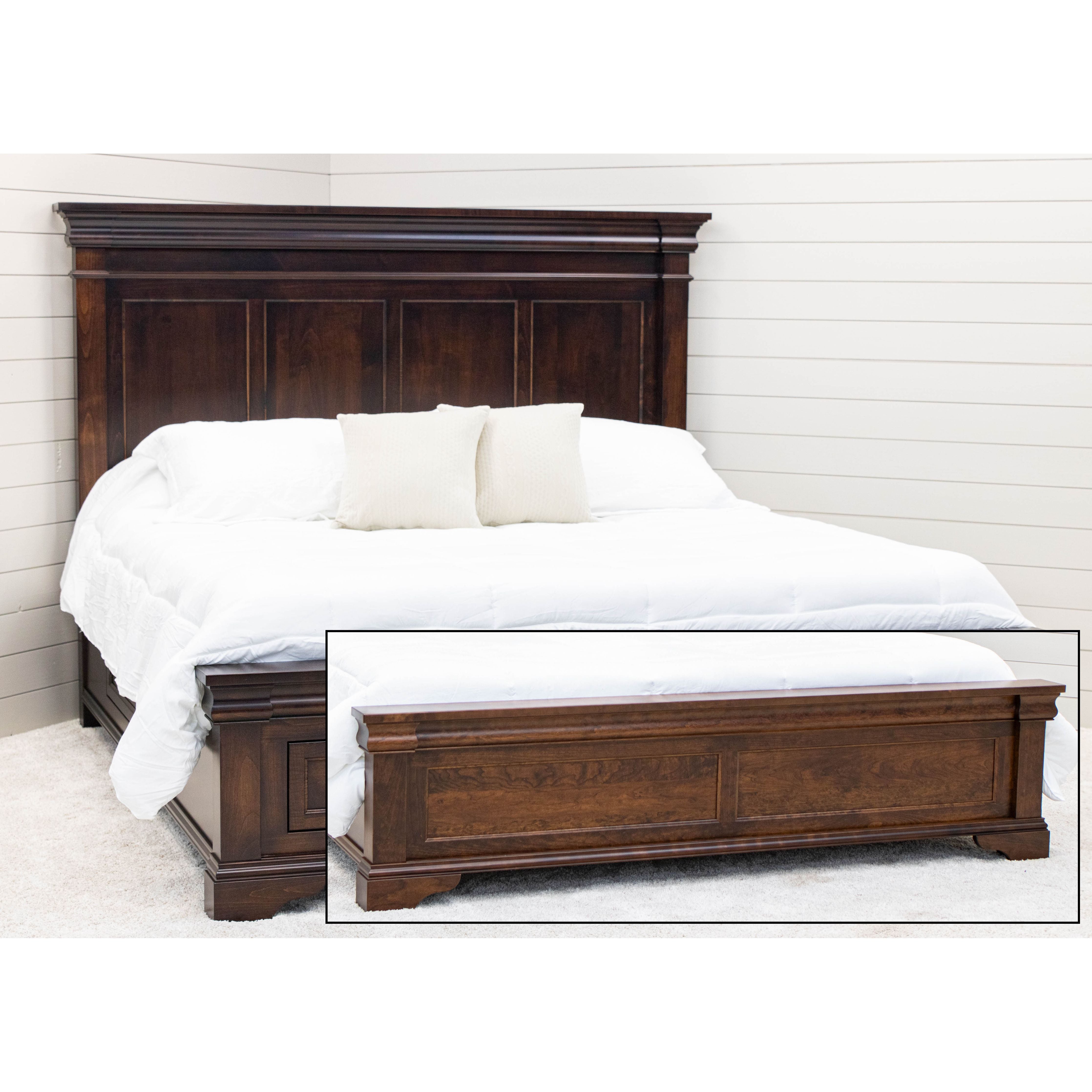 Belmont King Maple Wood Storage Platform Bed | RT