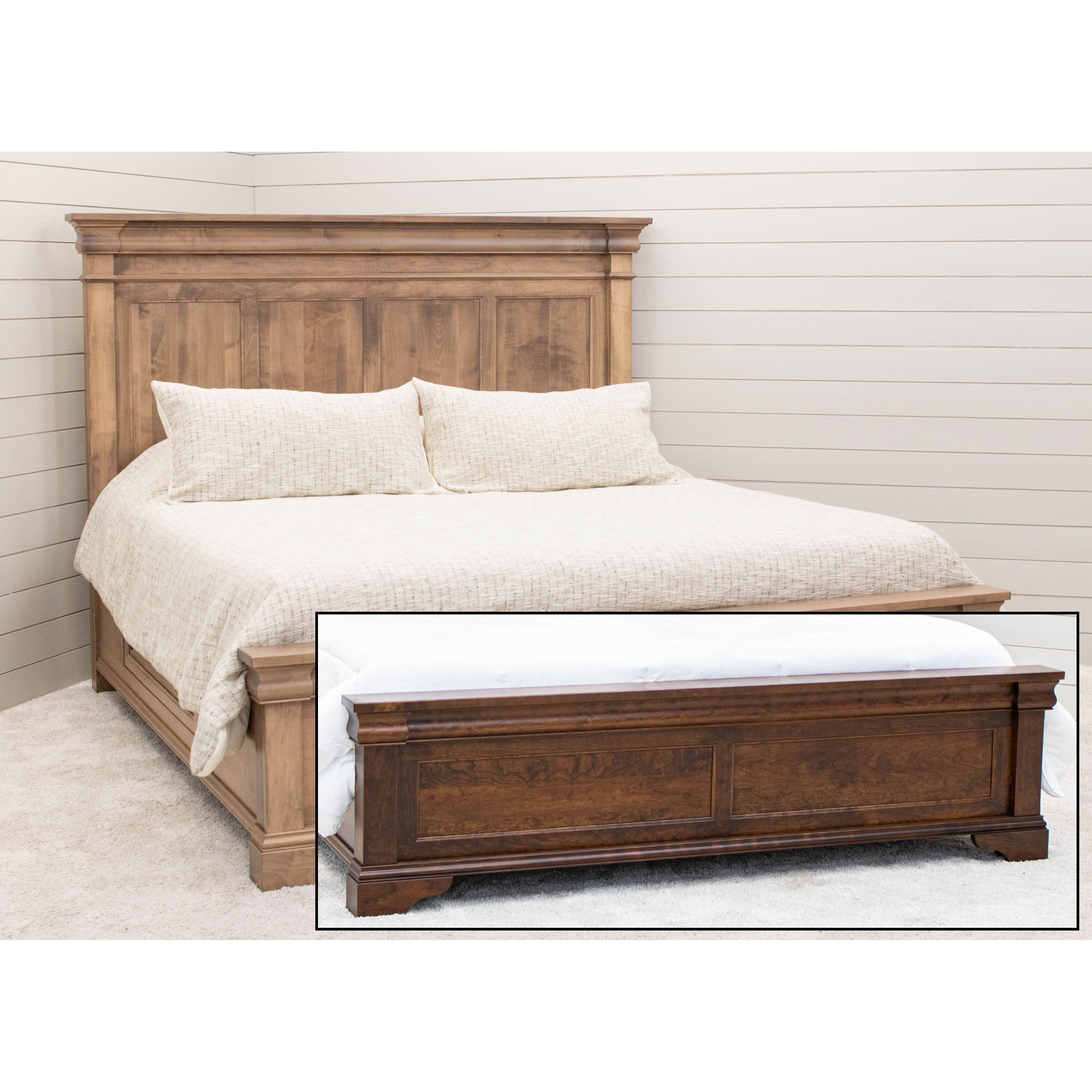 Belmont King Maple Wood Storage Platform Bed | WB