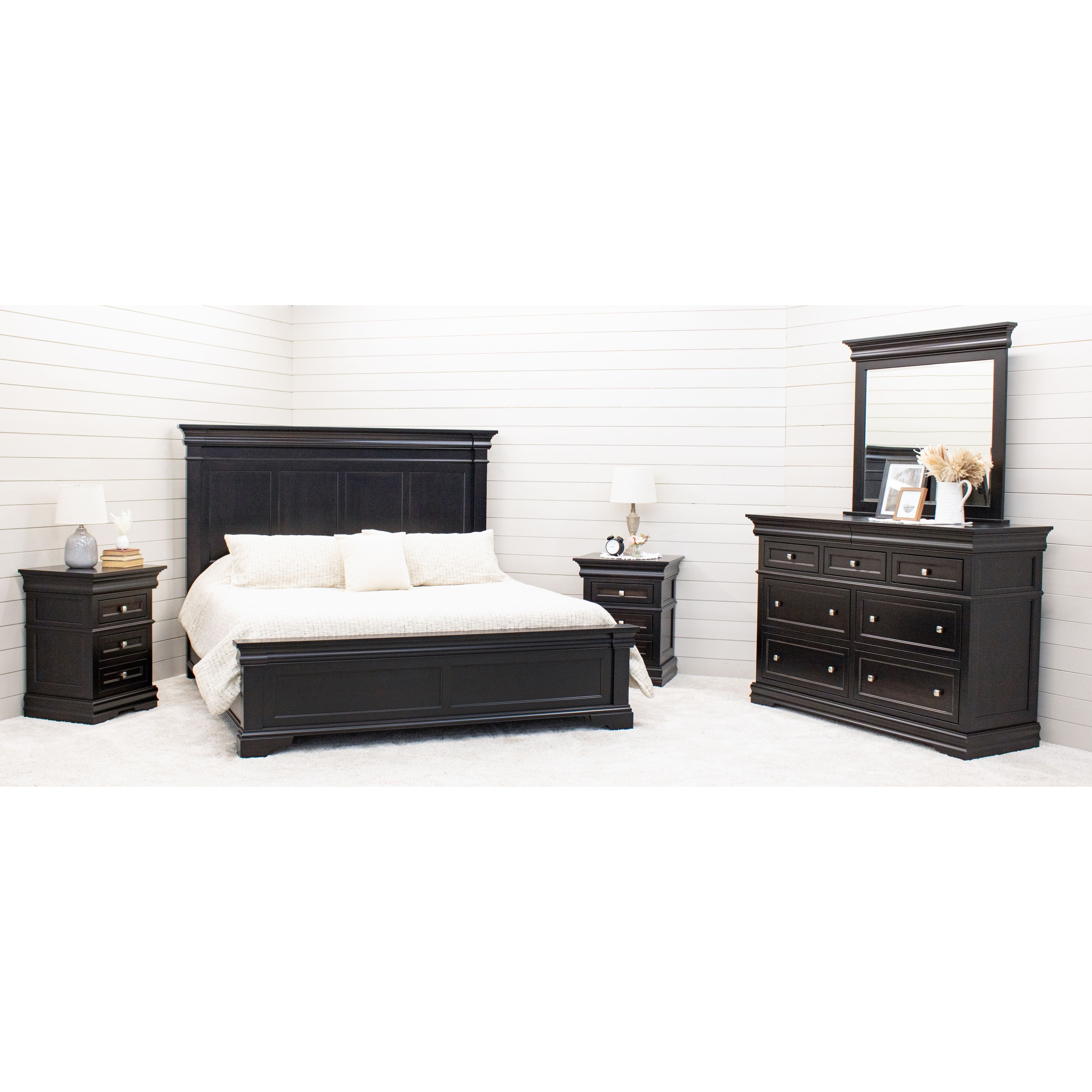 Belmont California King Black Maple Wood Storage Platform Bed | EB