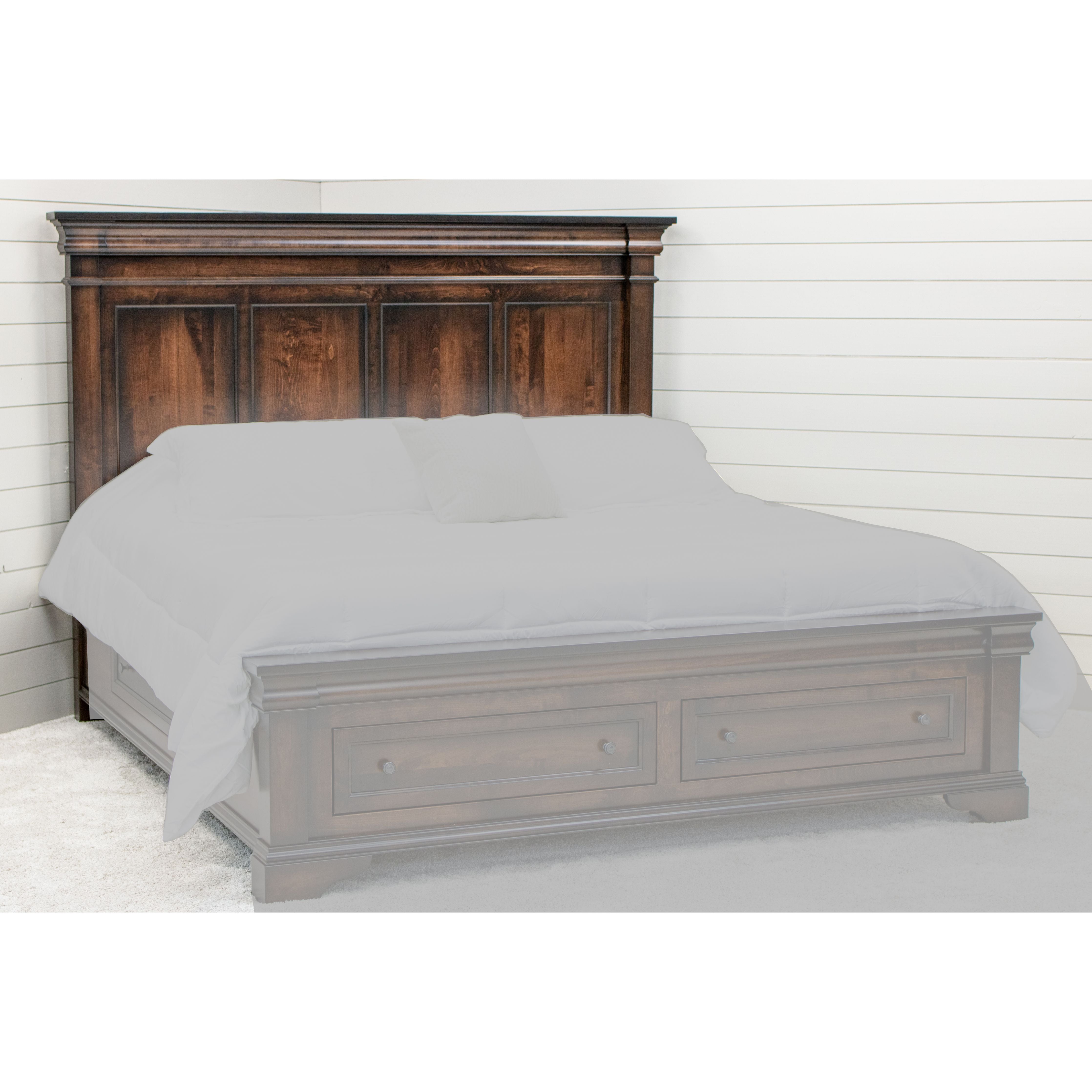 Belmont King Maple Wood Storage Platform Bed | ASB-BURN