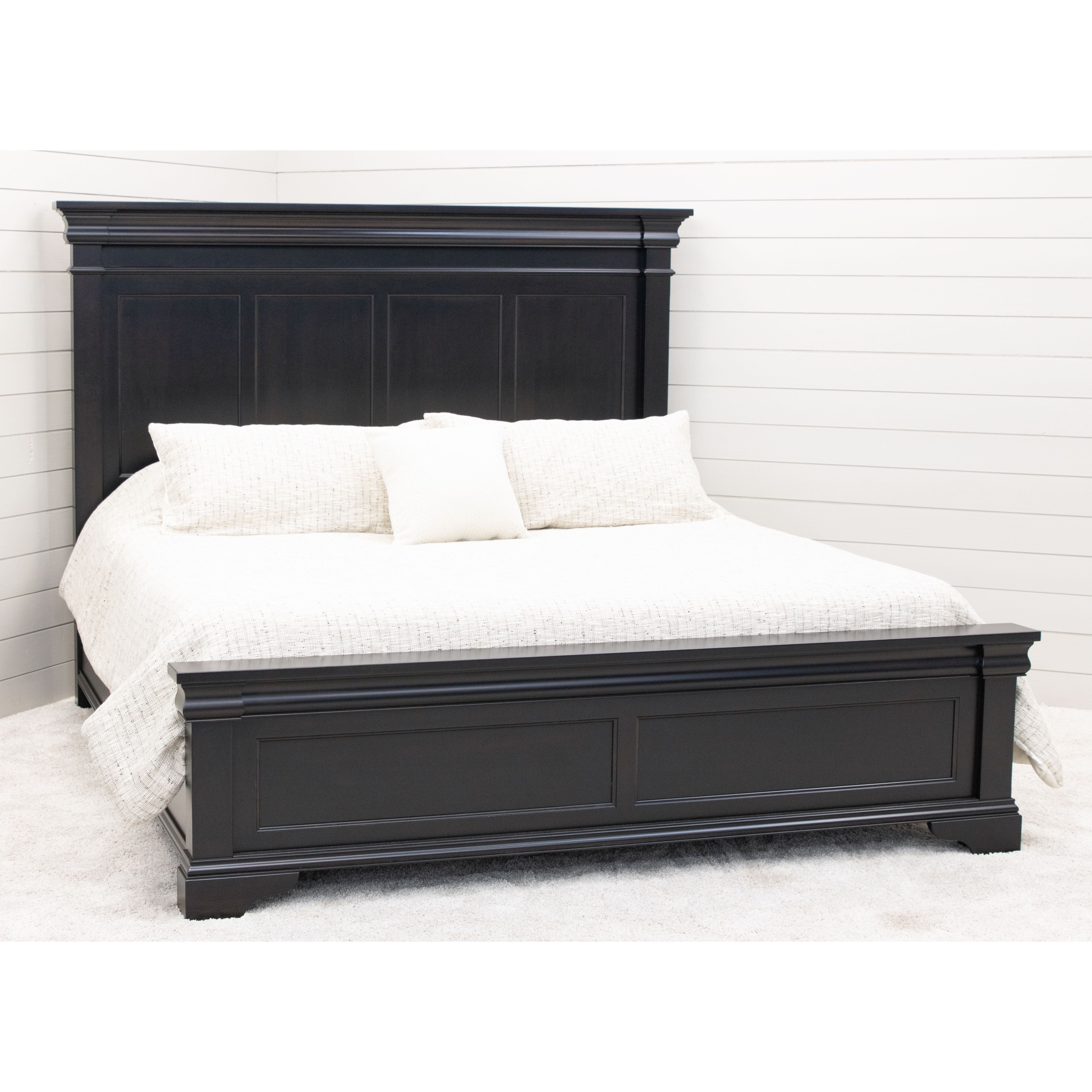 Belmont California King Black Maple Wood Storage Platform Bed | EB