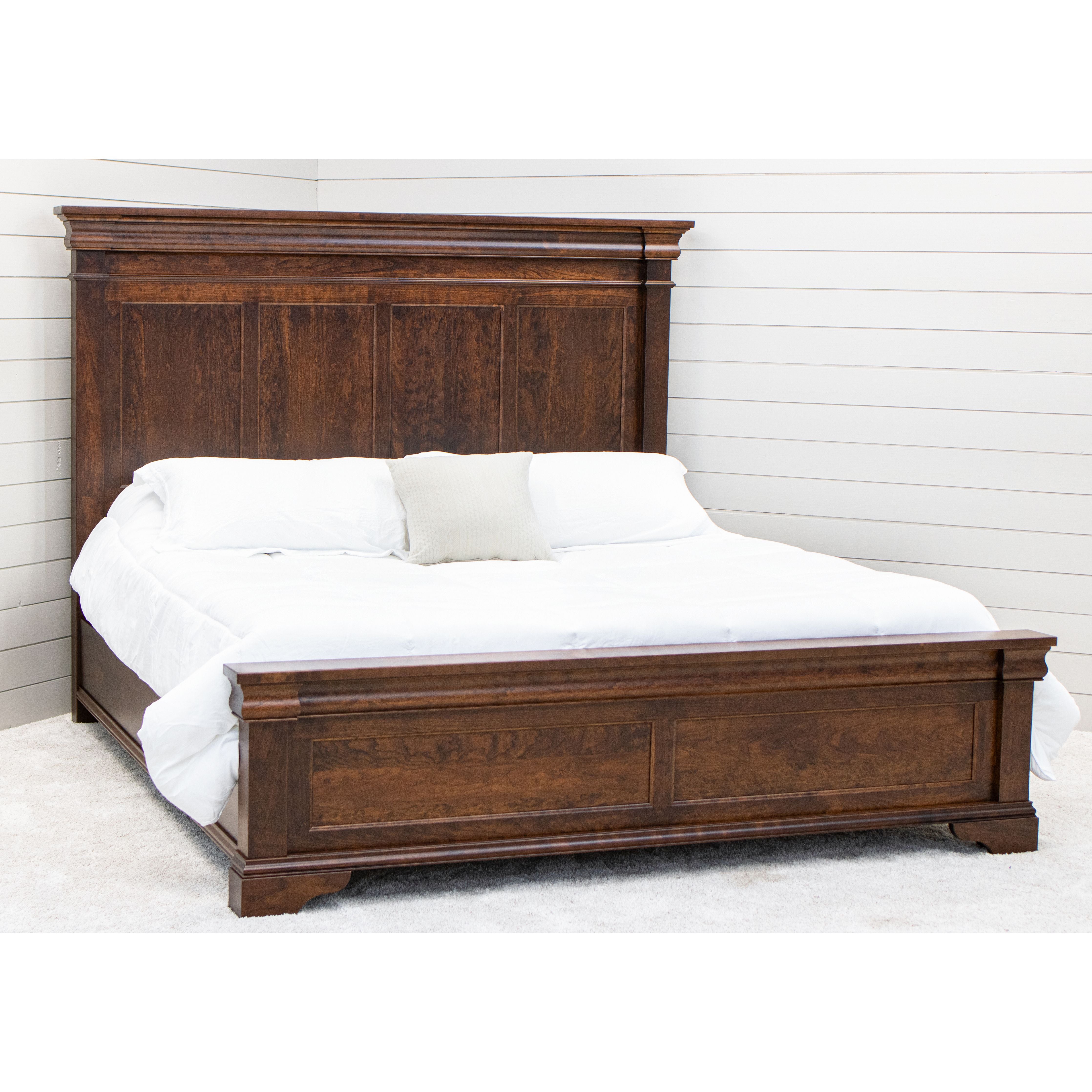Belmont King Cherry Wood Storage Platform Bed | ASB