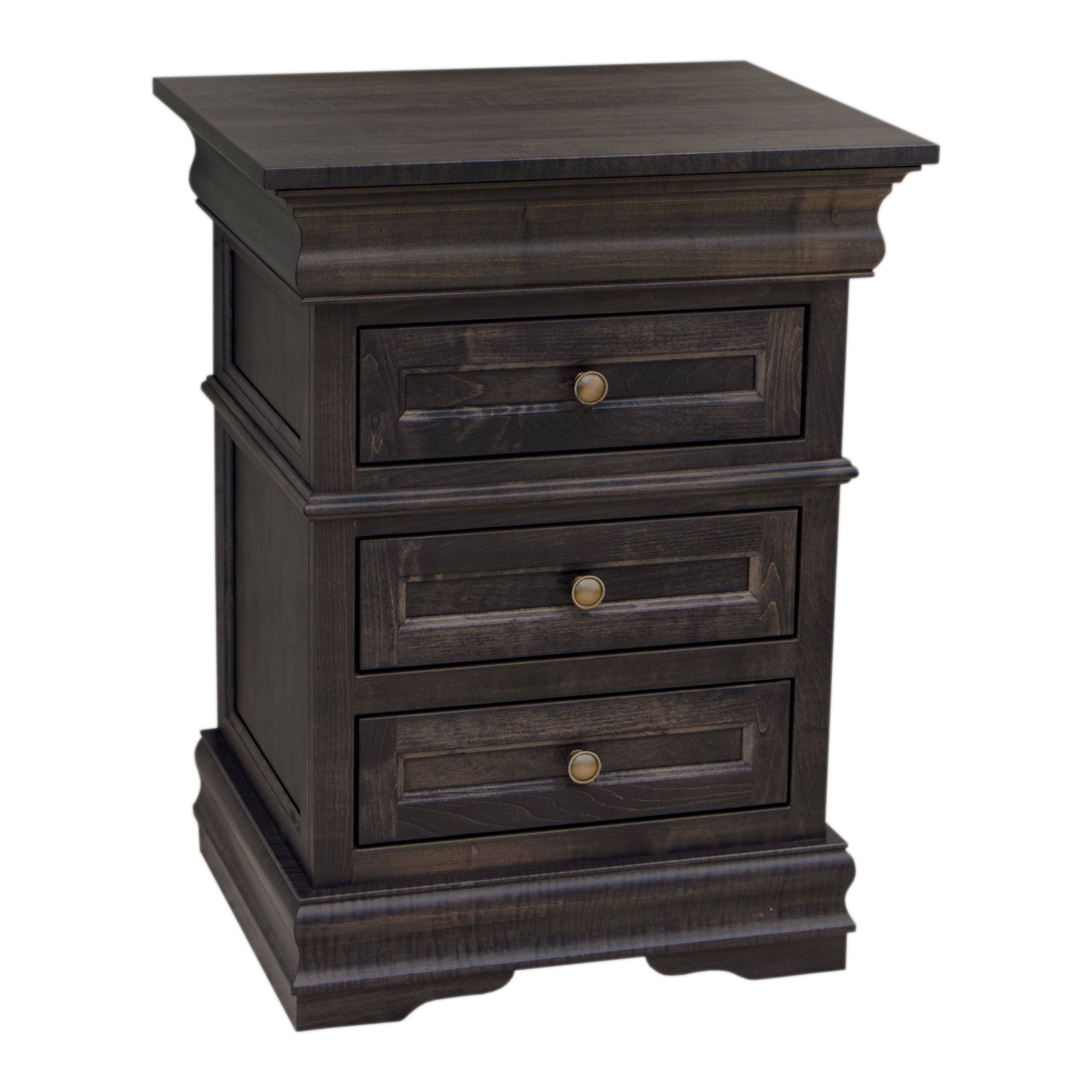 Belmont Maple Wood 3-Drawer Nightstand | DK