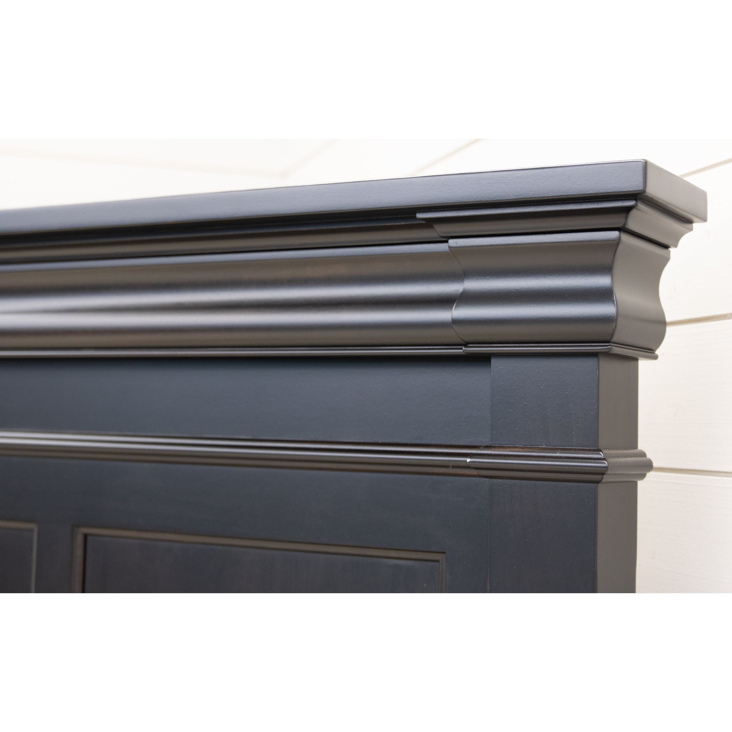 Belmont California King Black Maple Wood Storage Platform Bed | EB