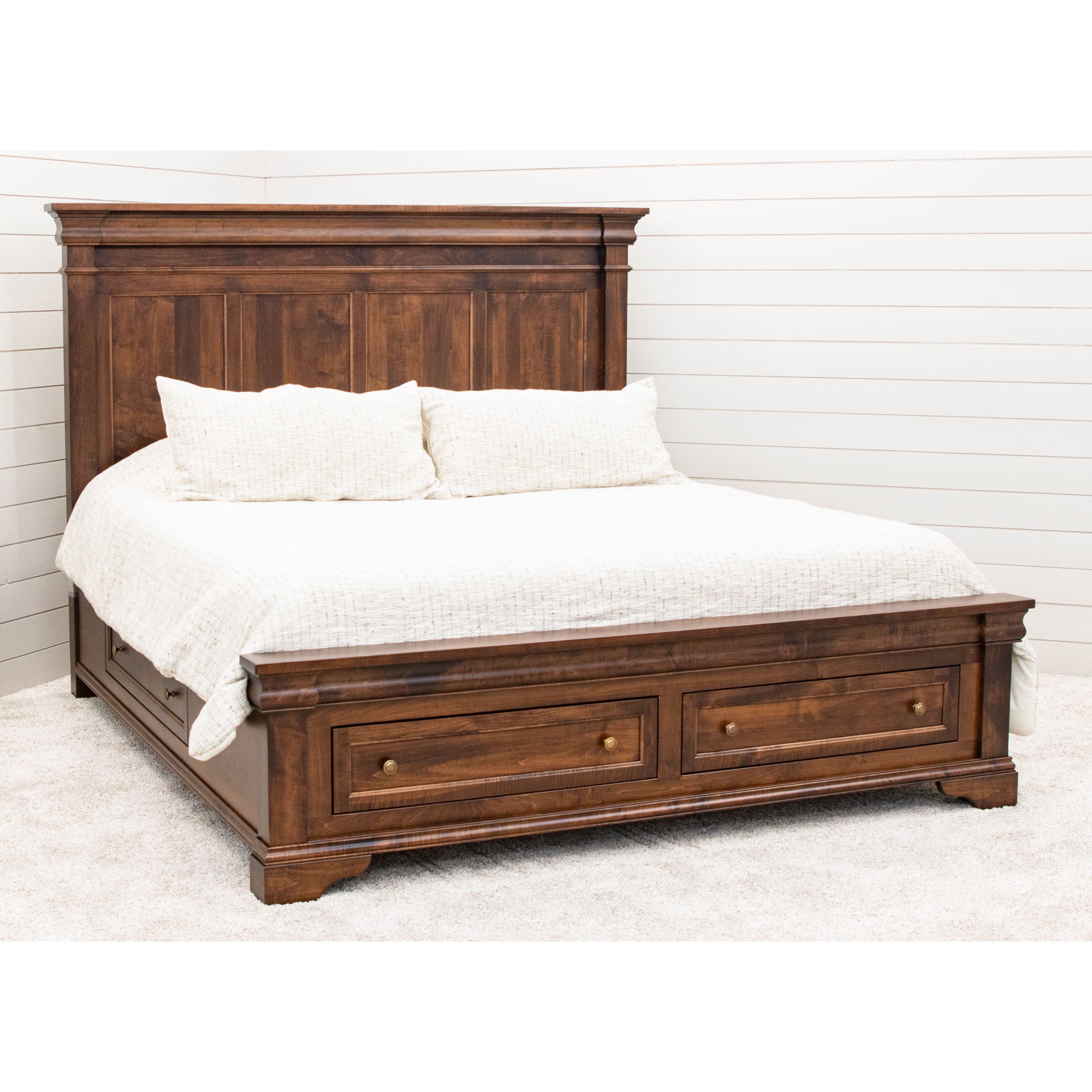 Belmont Full Maple Wood Storage Platform Bed | ASB