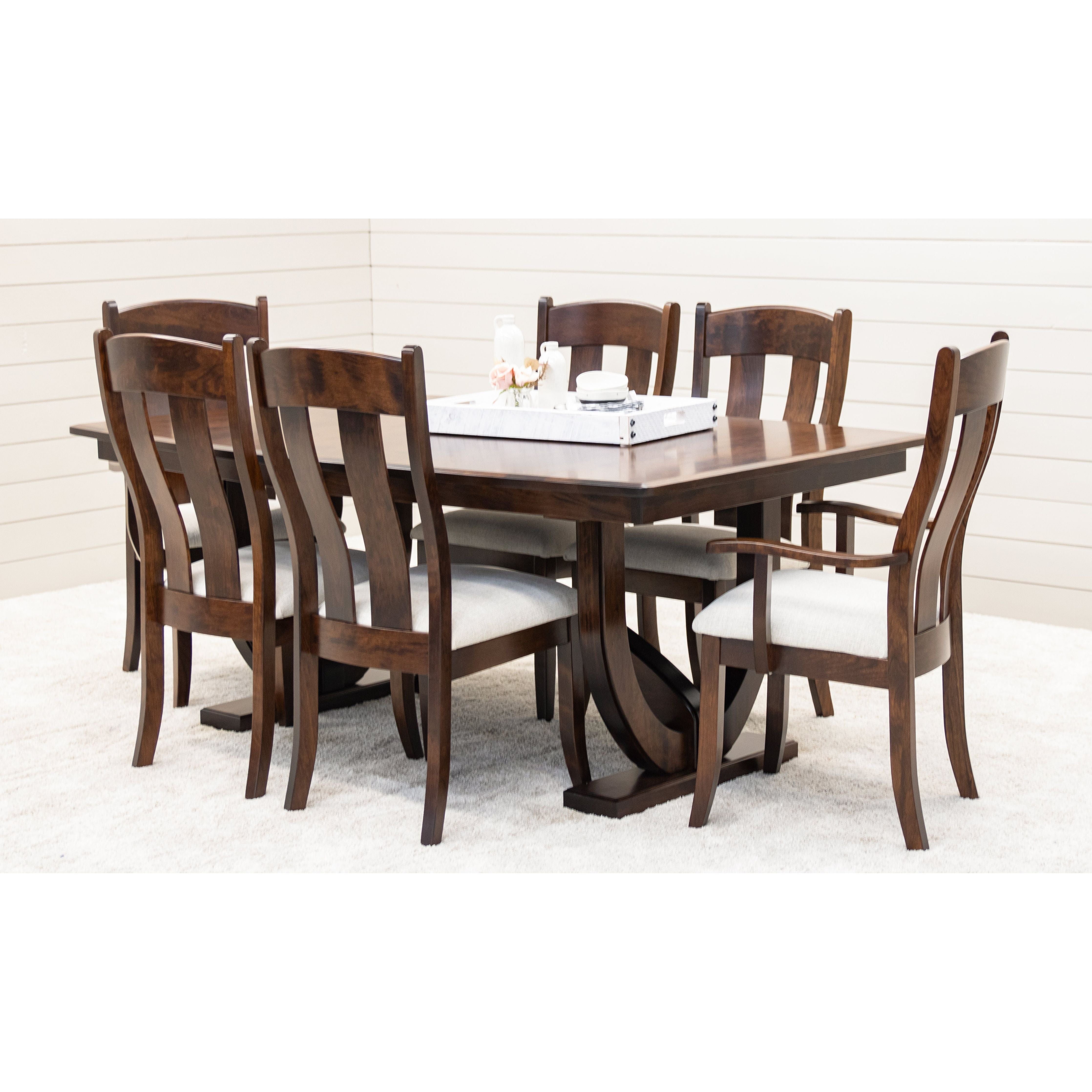 Biltmore Large Cherry Wood Extending Amish Dining Table | ASB