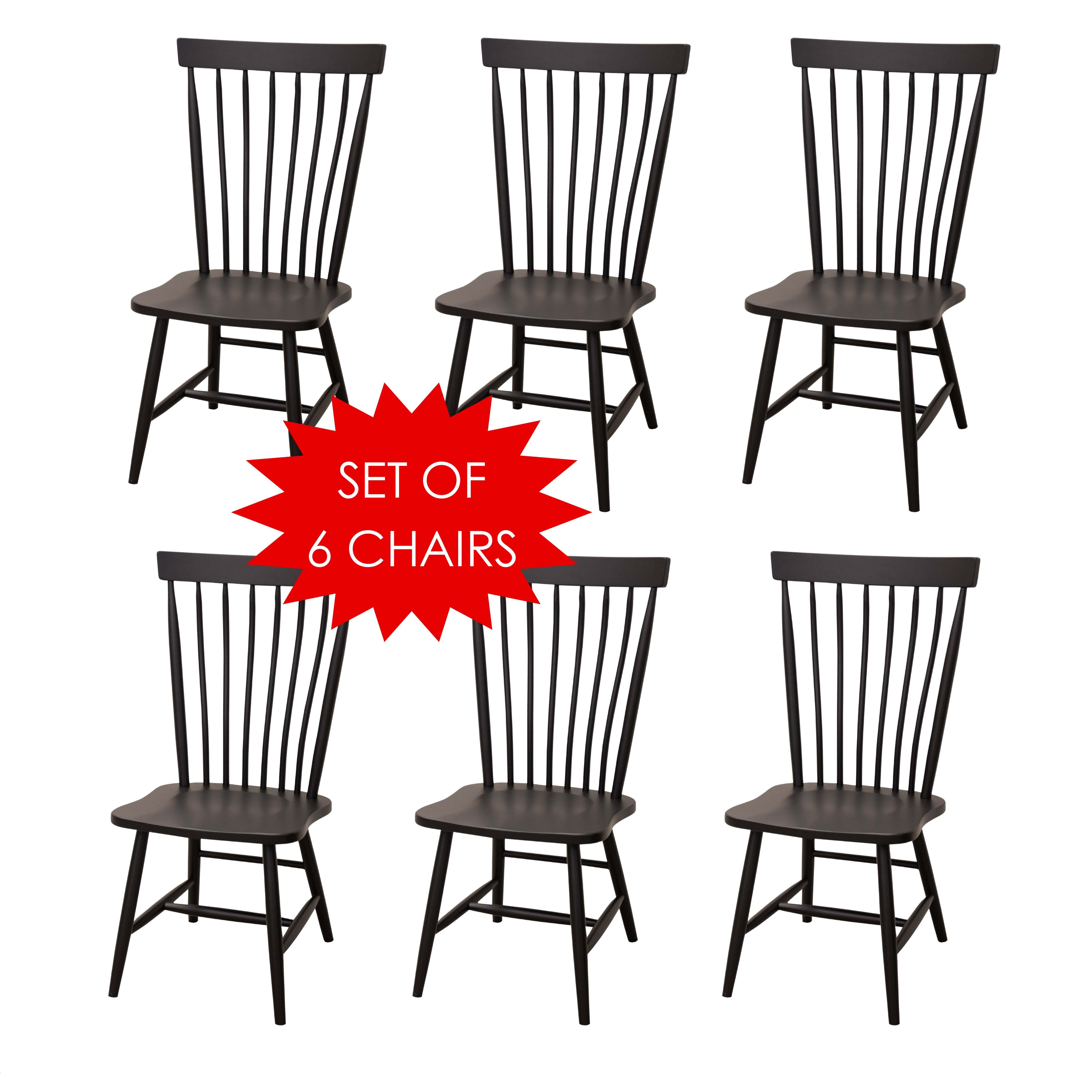 Millcreek Black Dining Chairs Set of 6