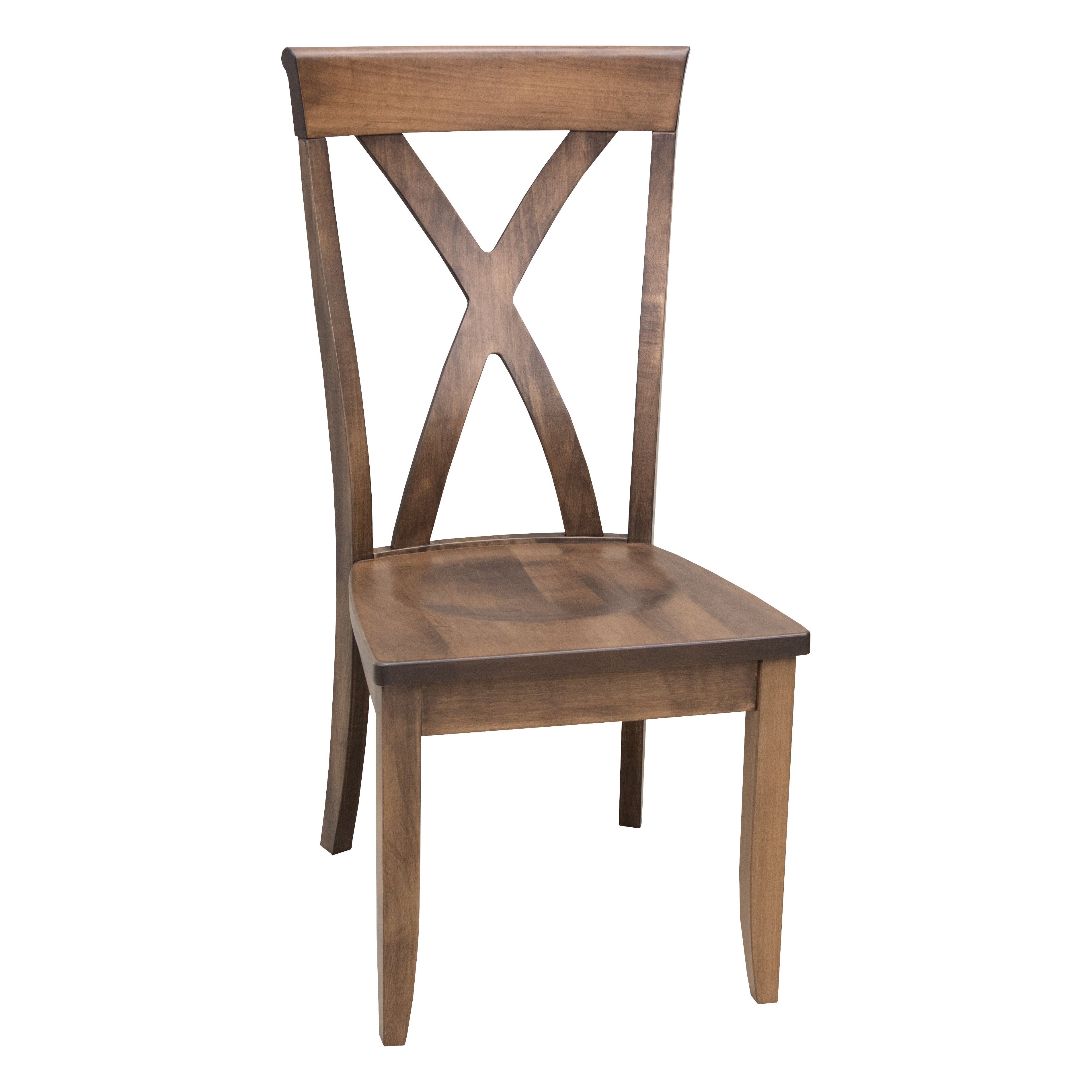 Brooke X Back Maple Wood Side Dining Chair | CO