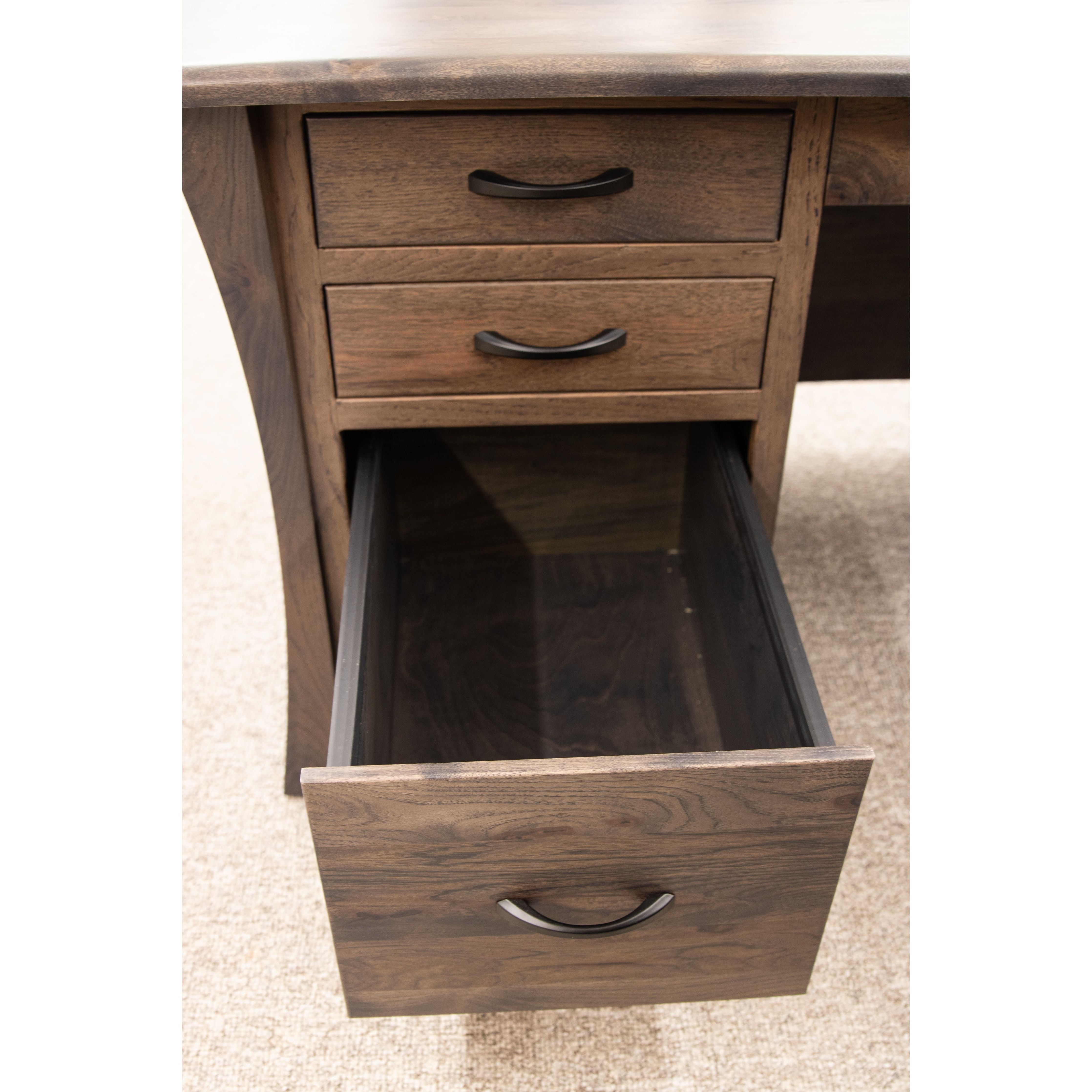Brooklyn Hickory Wood Executive Desk | SB