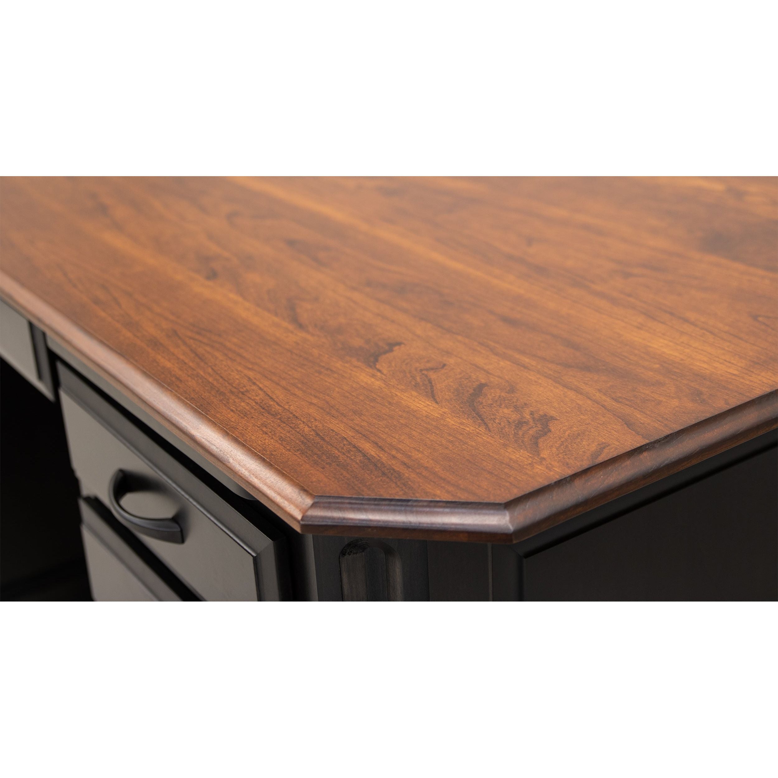 Buckingham Black & Wood Executive Desk | M-EB&C-MC