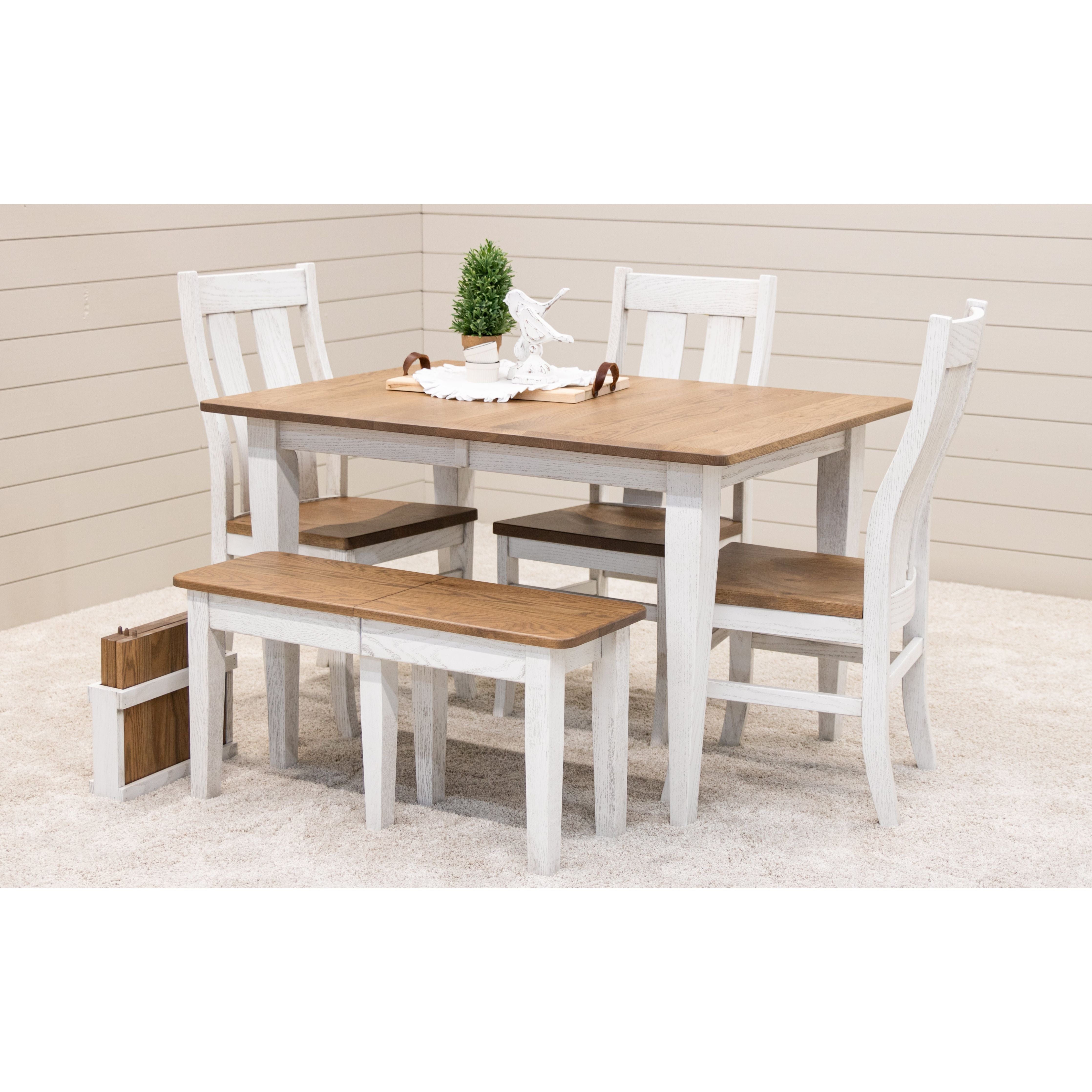 Arlington Straight Top White & Wood Side Dining Chair | O-CS&RWO-CO