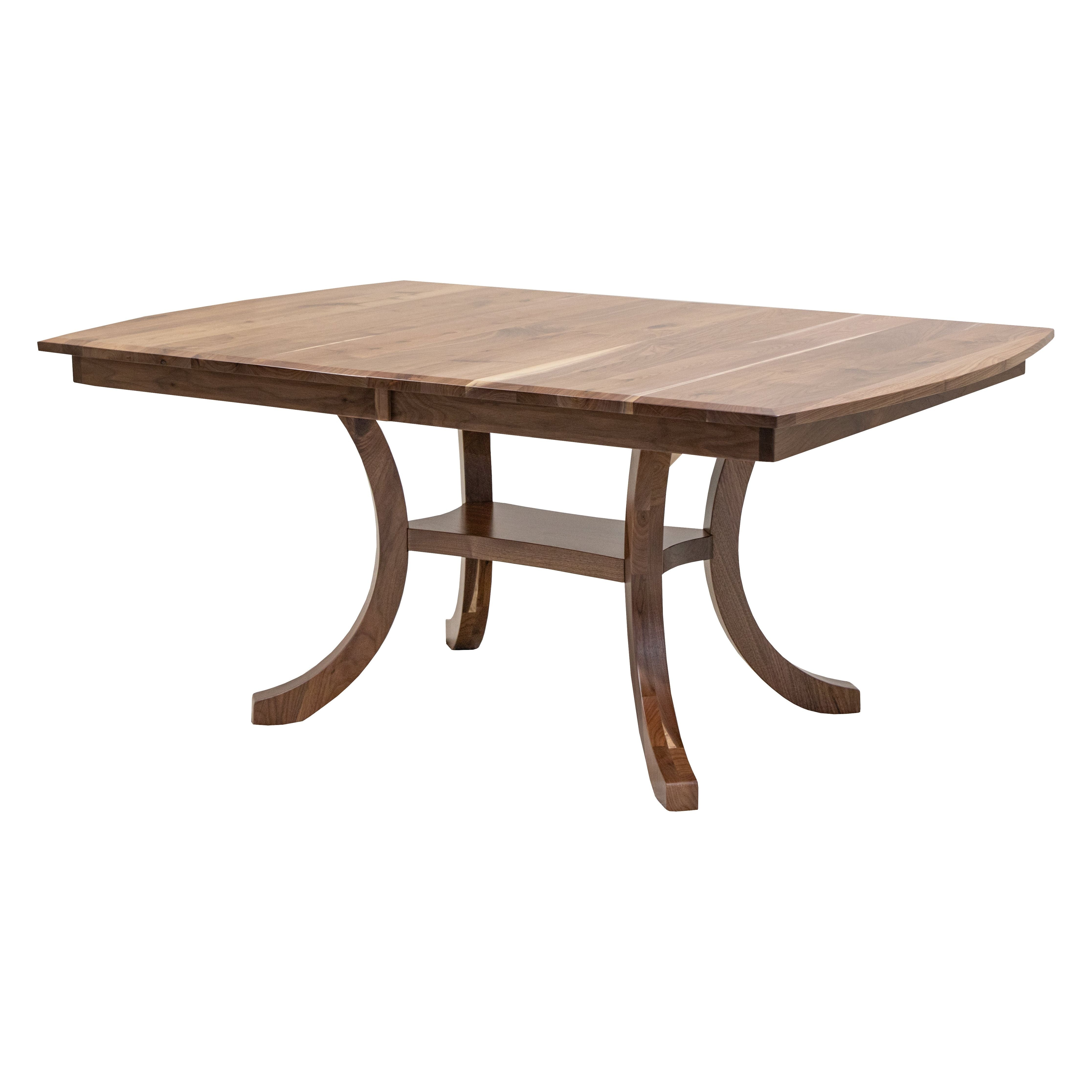Carlisle Double Pedestal Walnut Wood Amish Extending Dining Table | NAT