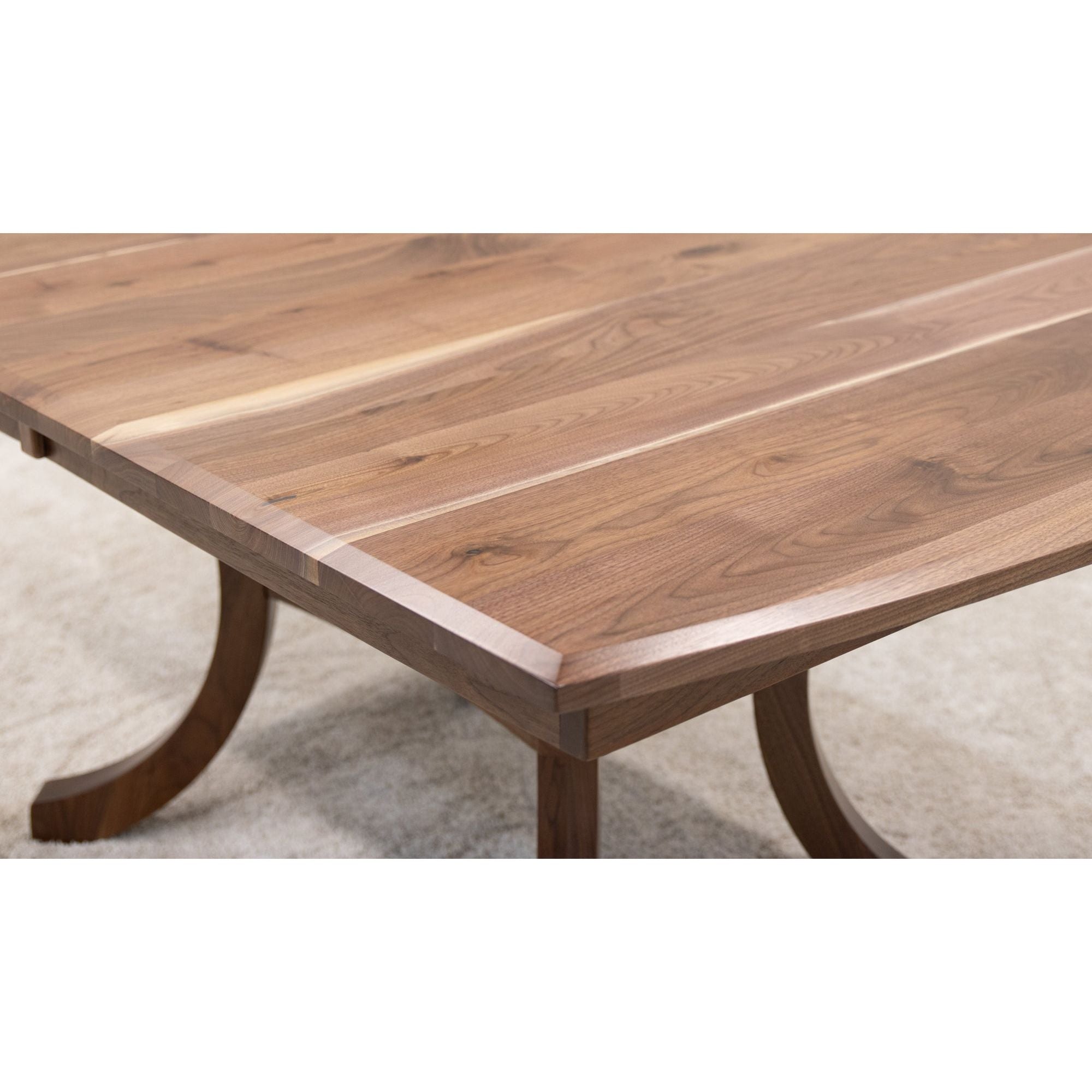 Carlisle Double Pedestal Walnut Wood Amish Extending Dining Table | NAT