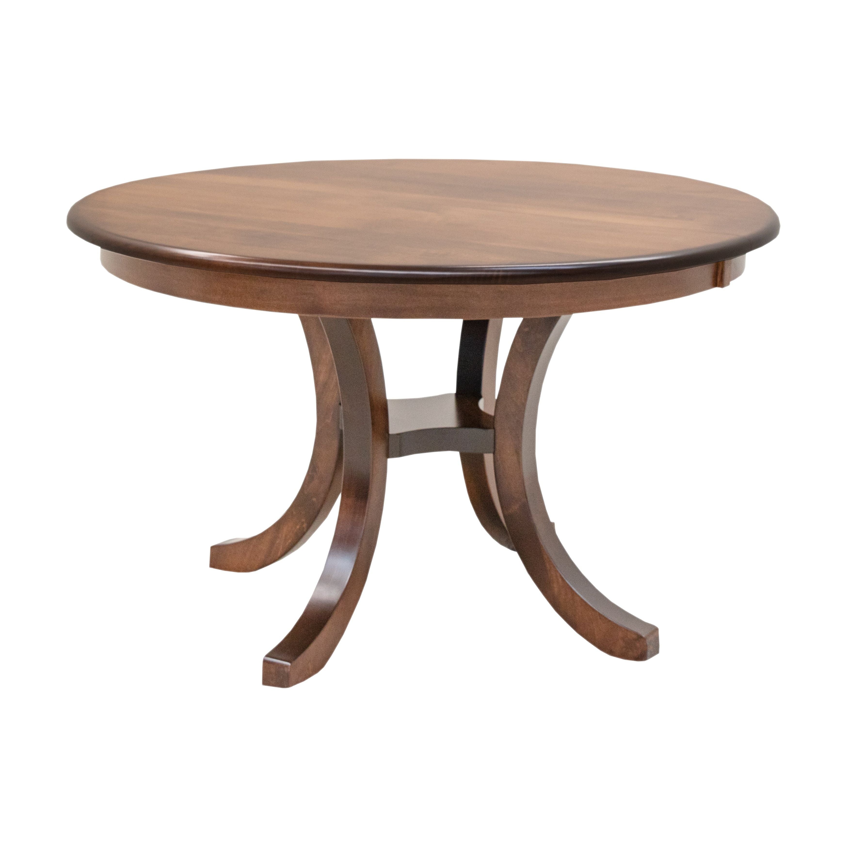 Carlisle Round Single Pedestal Maple Wood Extending Dining Table | BOS