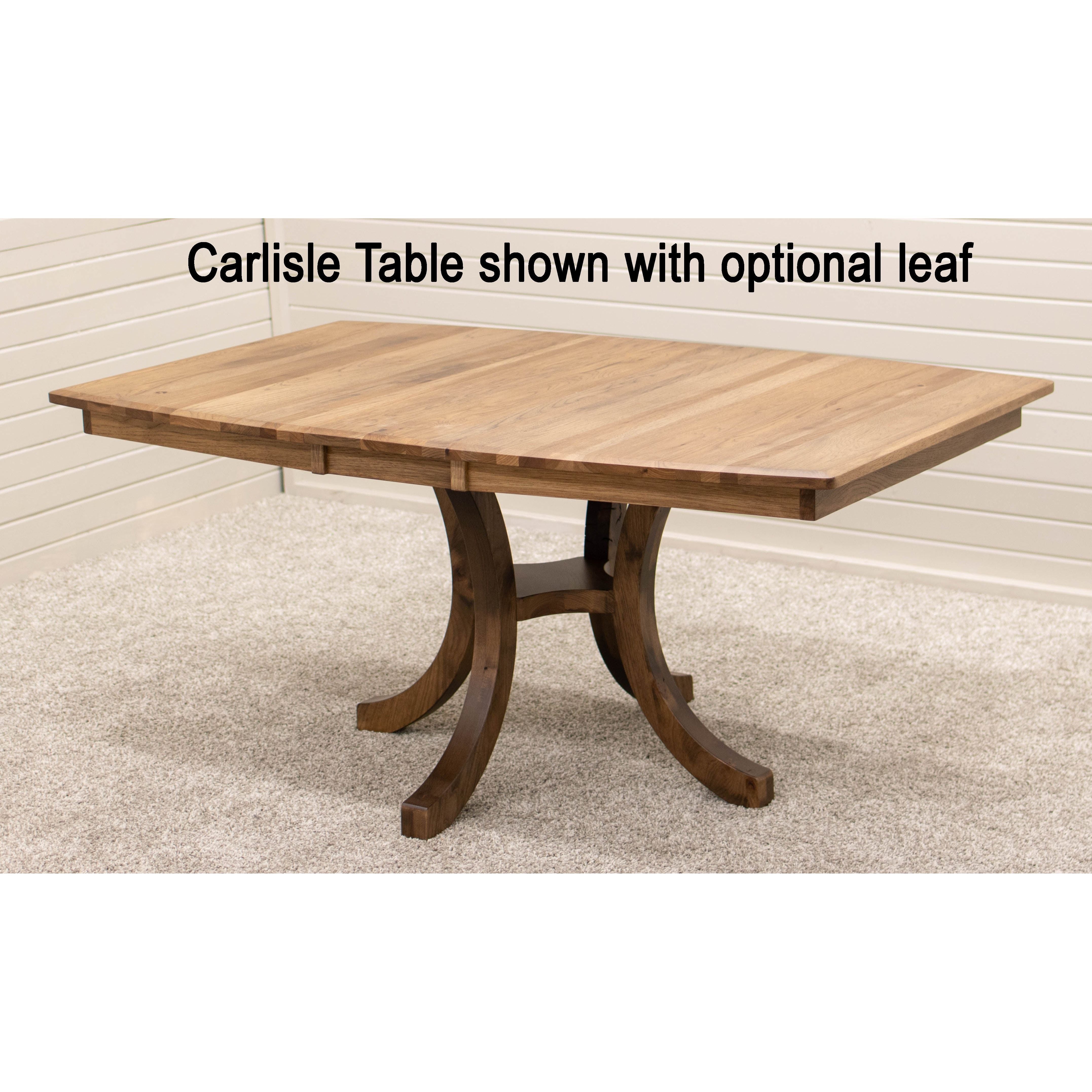 Carlisle Single Pedestal Extending Dining Table with Black Pedestal Base | M-EB&E-MC