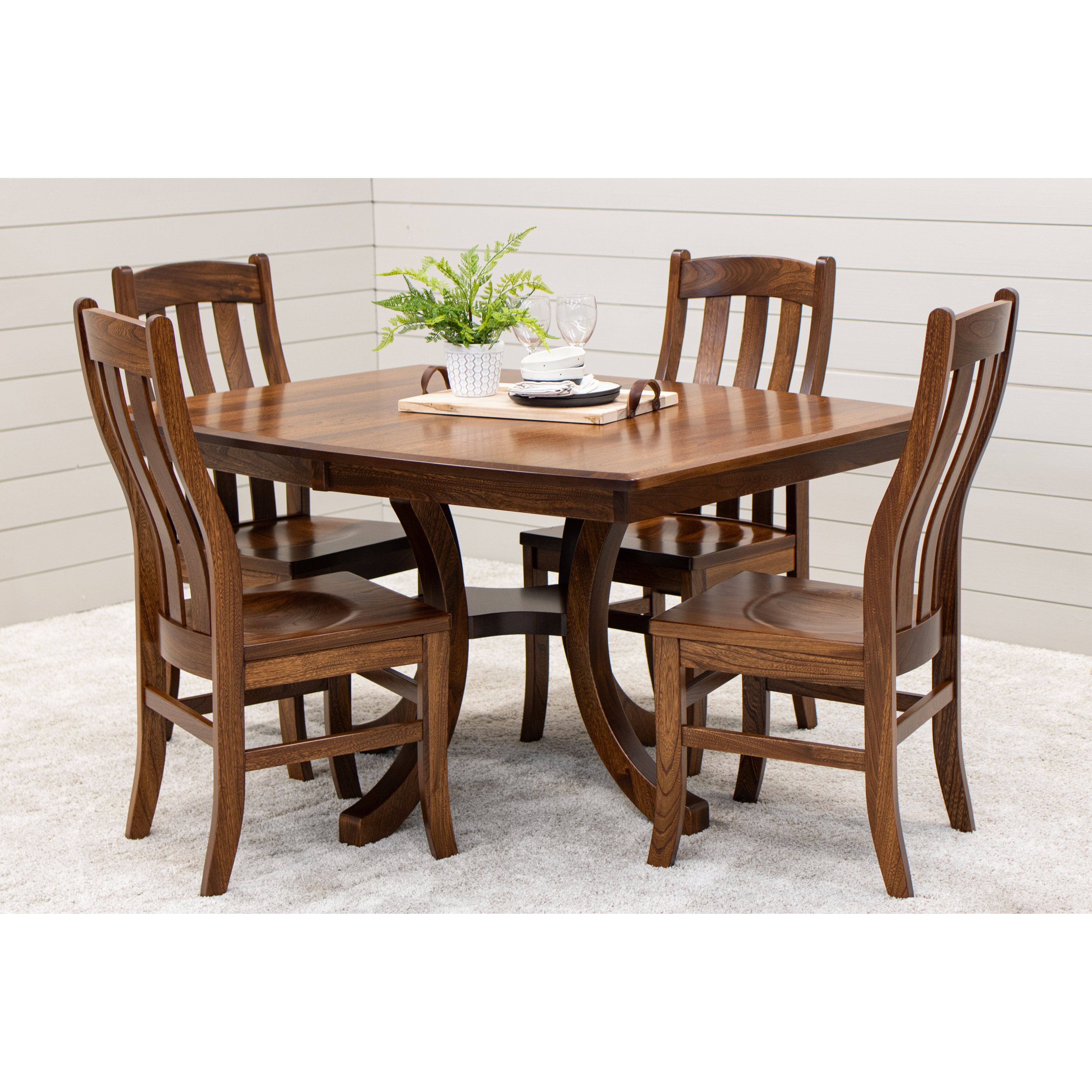 Carlisle Single Pedestal Elm Wood Extending Dining Table | MC