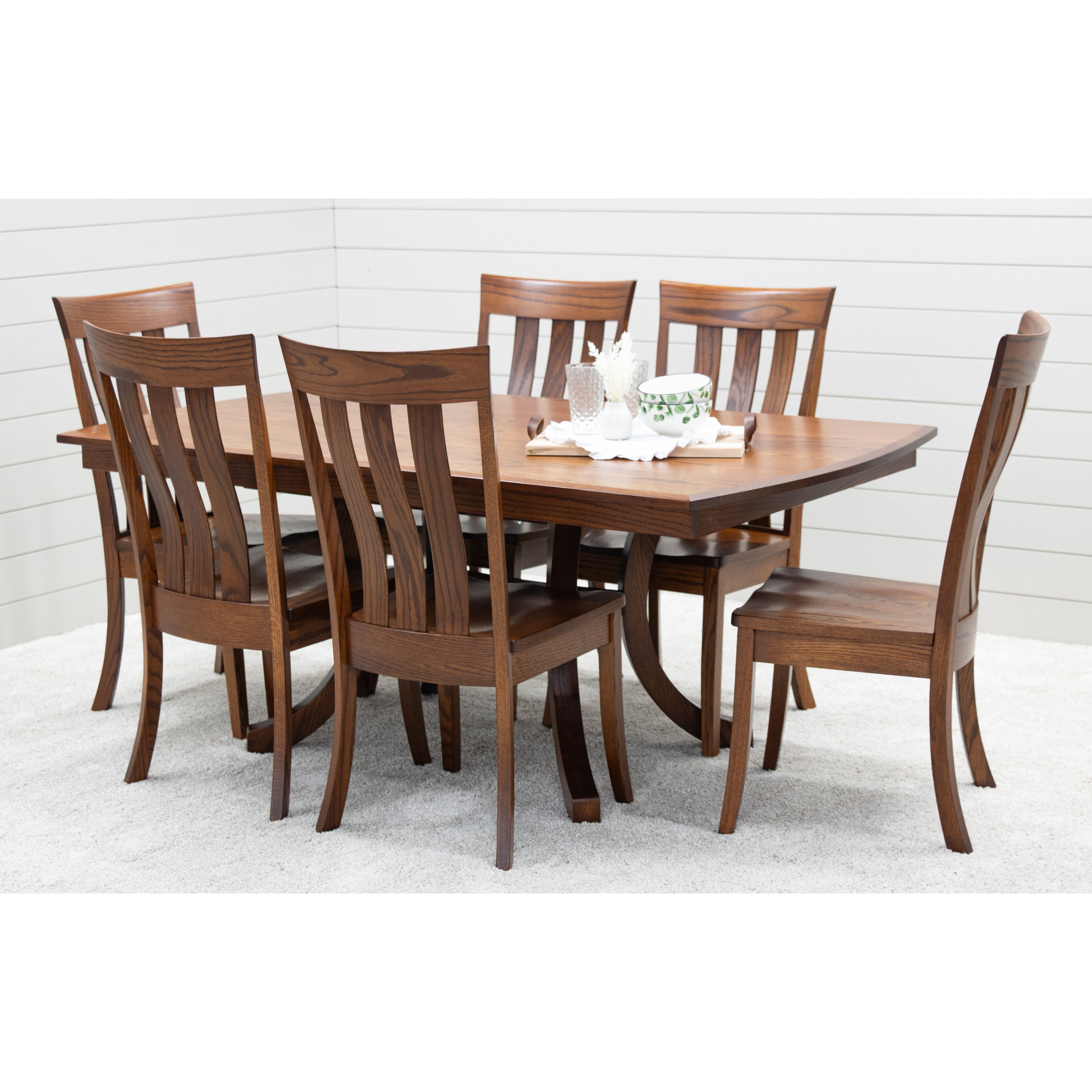 Curlew Oak Wood Amish Arm Dining Chair | MC