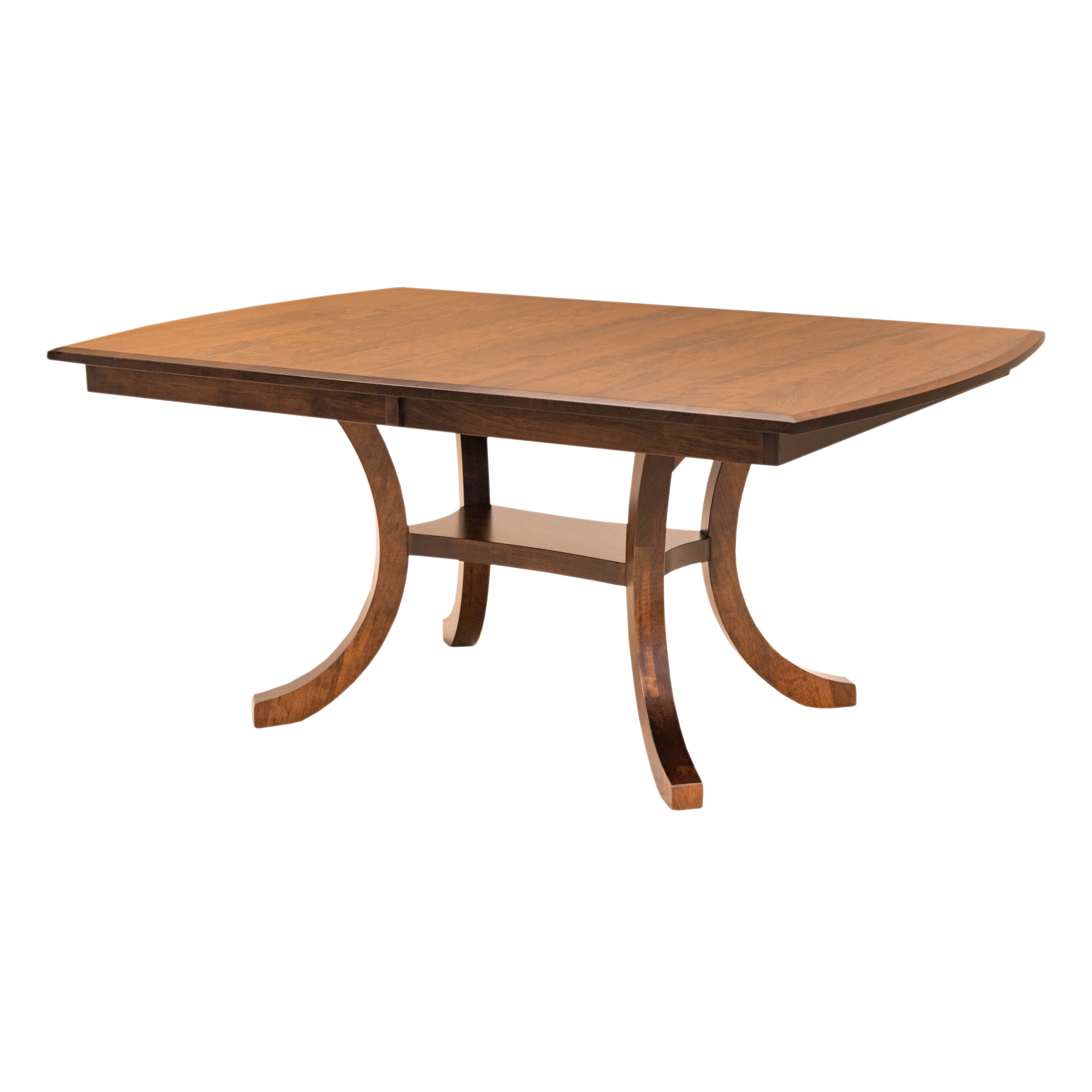 Carlisle Double Pedestal Cherry Wood Amish Extending Dining Table | MC