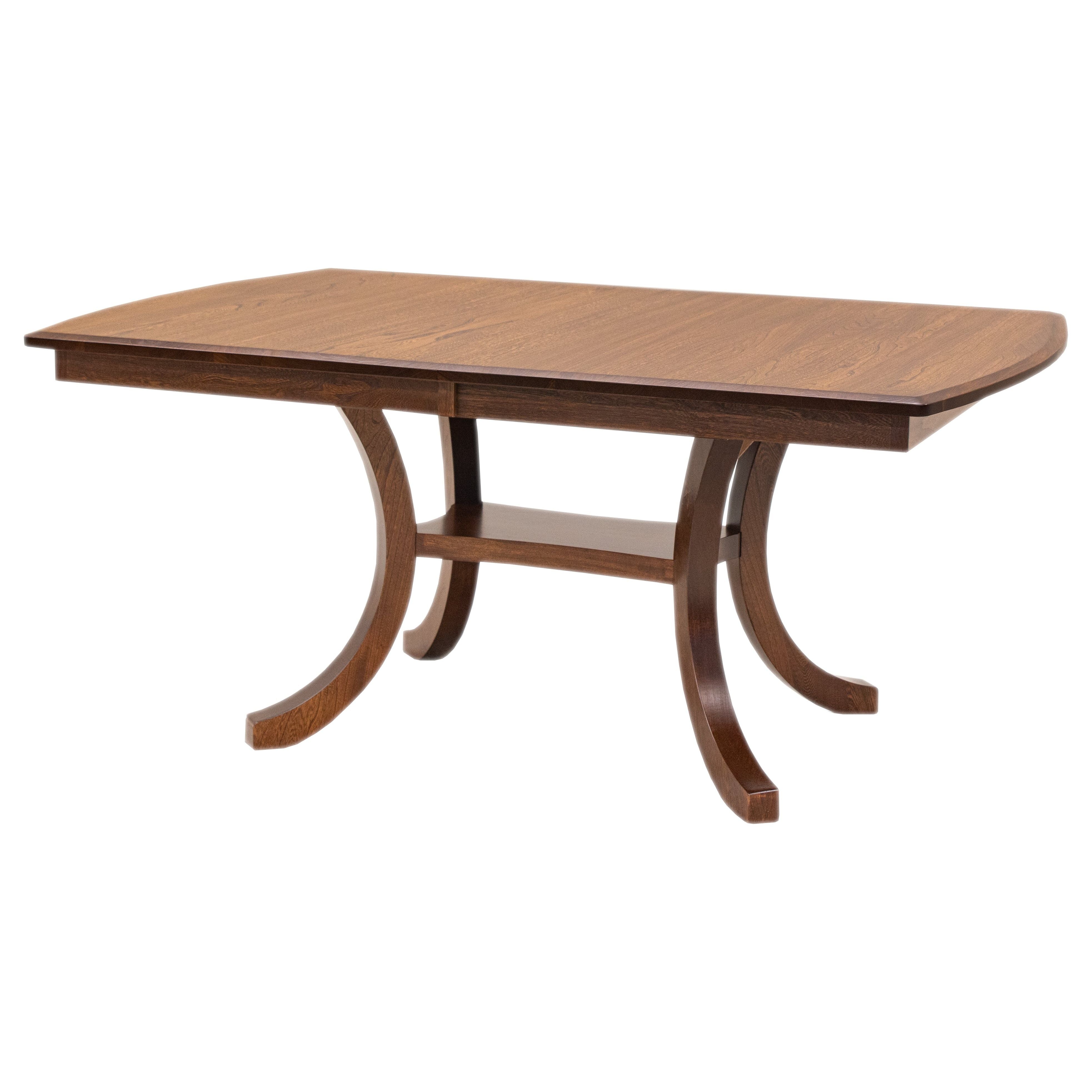Carlisle Double Pedestal Elm Wood Amish Extending Dining Table | MC