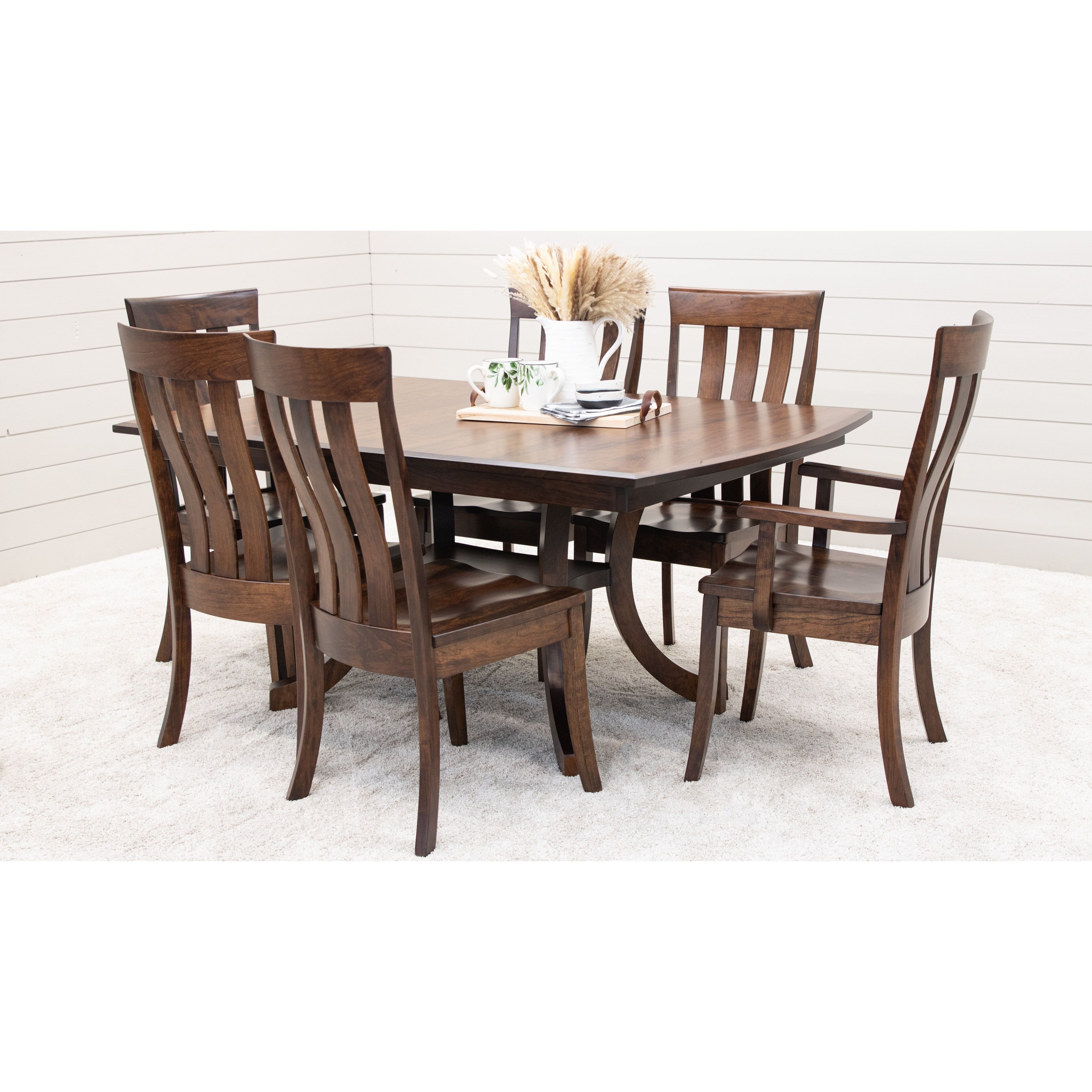 Curlew Cherry Wood Amish Arm Dining Chair | ASB