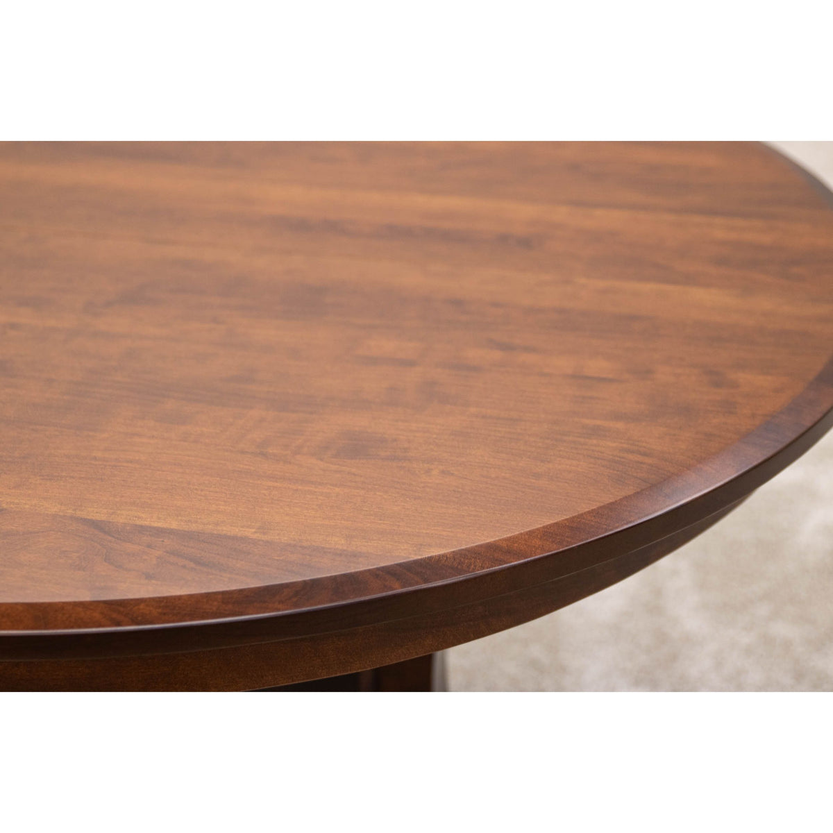Carlisle Round Single Pedestal Cherry Wood Extending Dining Table | MC