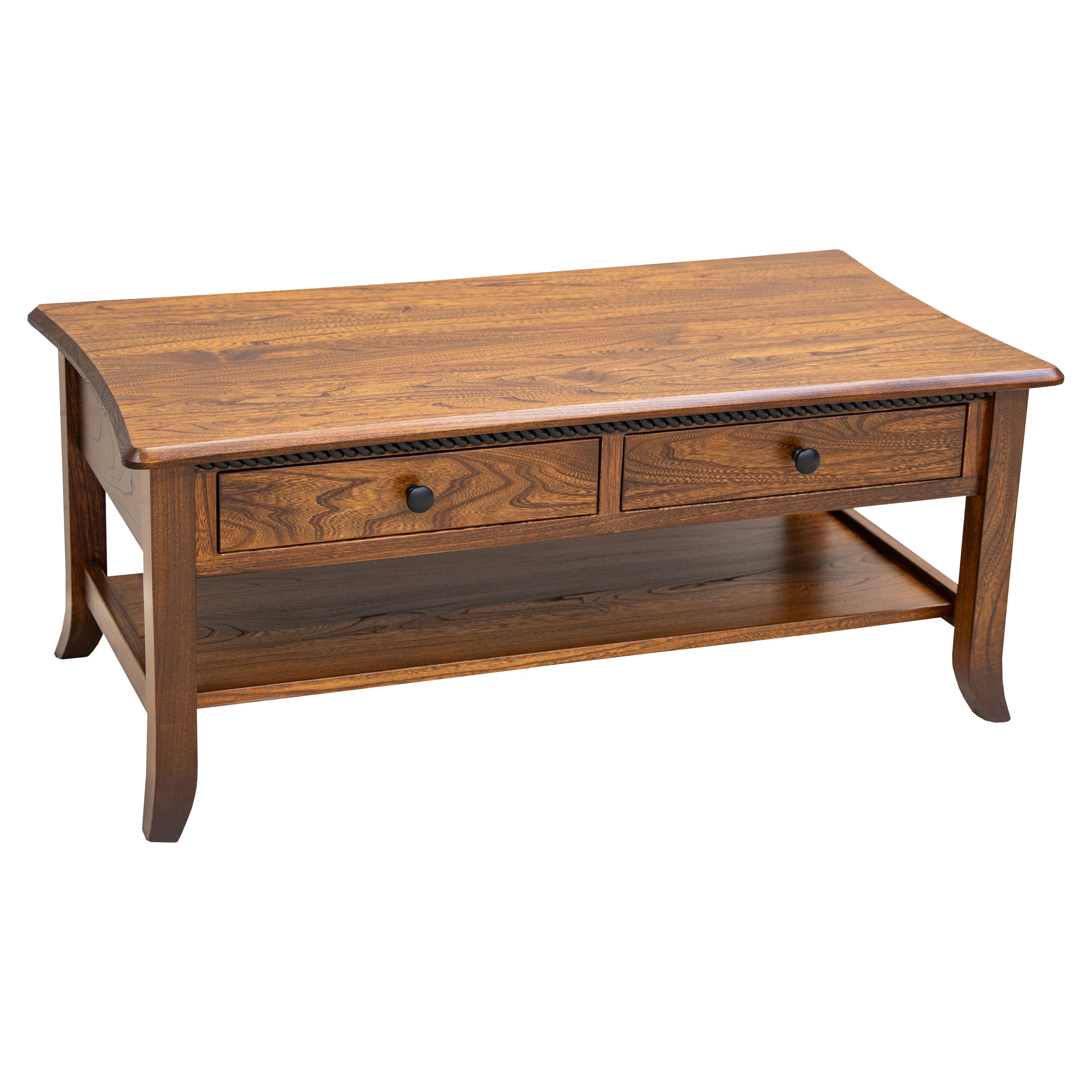 Plymouth Elm Wood Rectangle Open Coffee Table | MC
