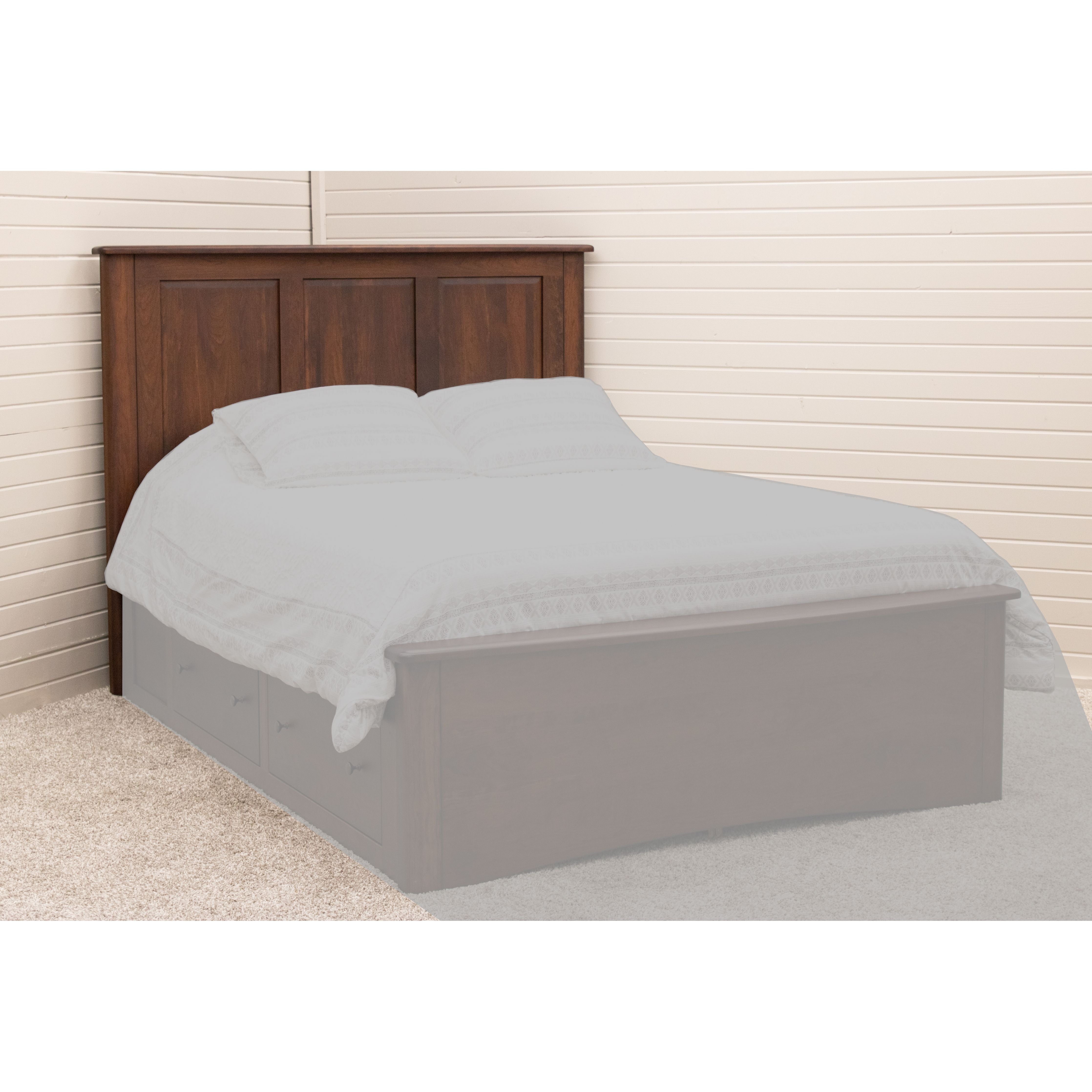 Carrington California King Cherry Wood Panel Storage Platform Bed | GB