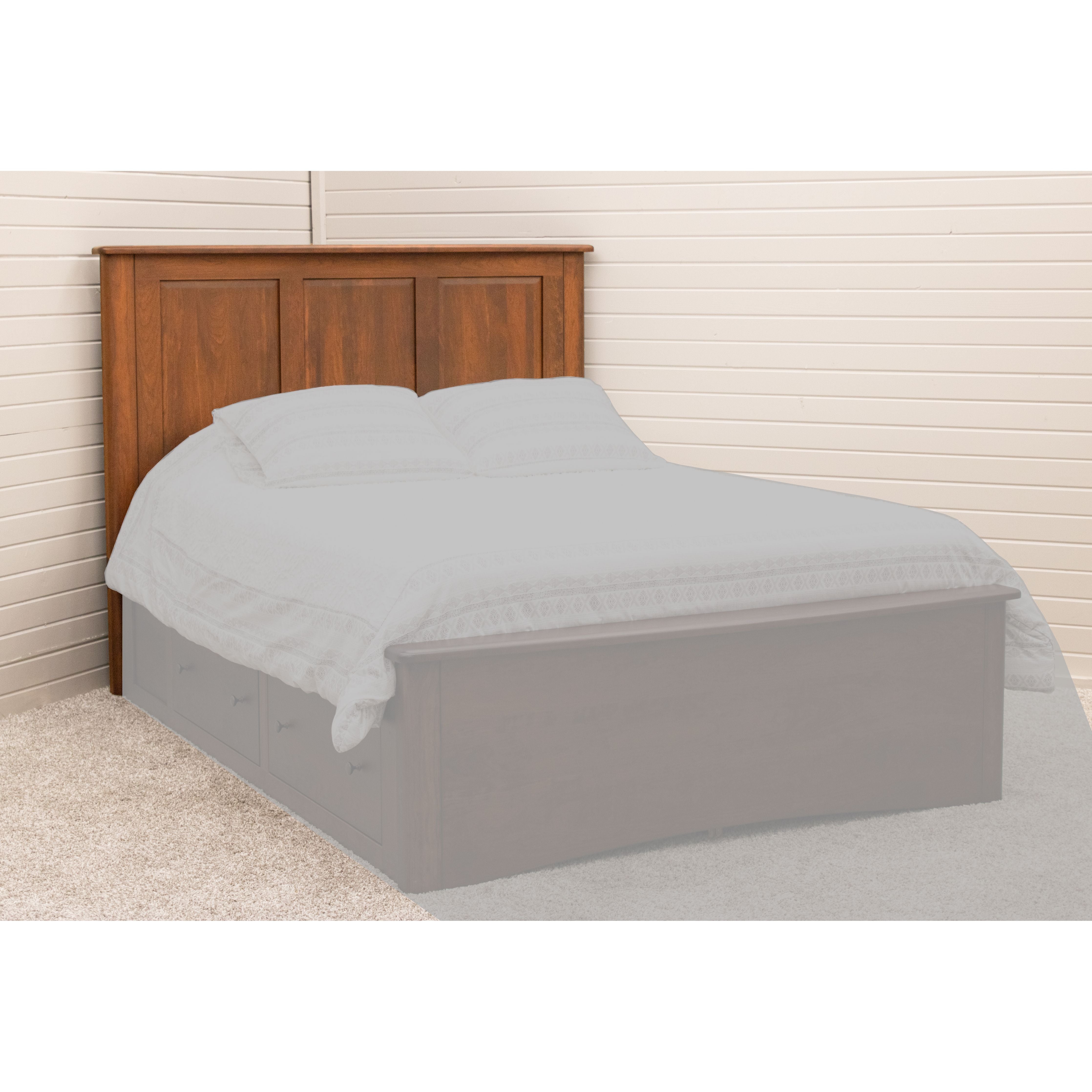 Carrington California King Cherry Wood Panel Storage Platform Bed | MC