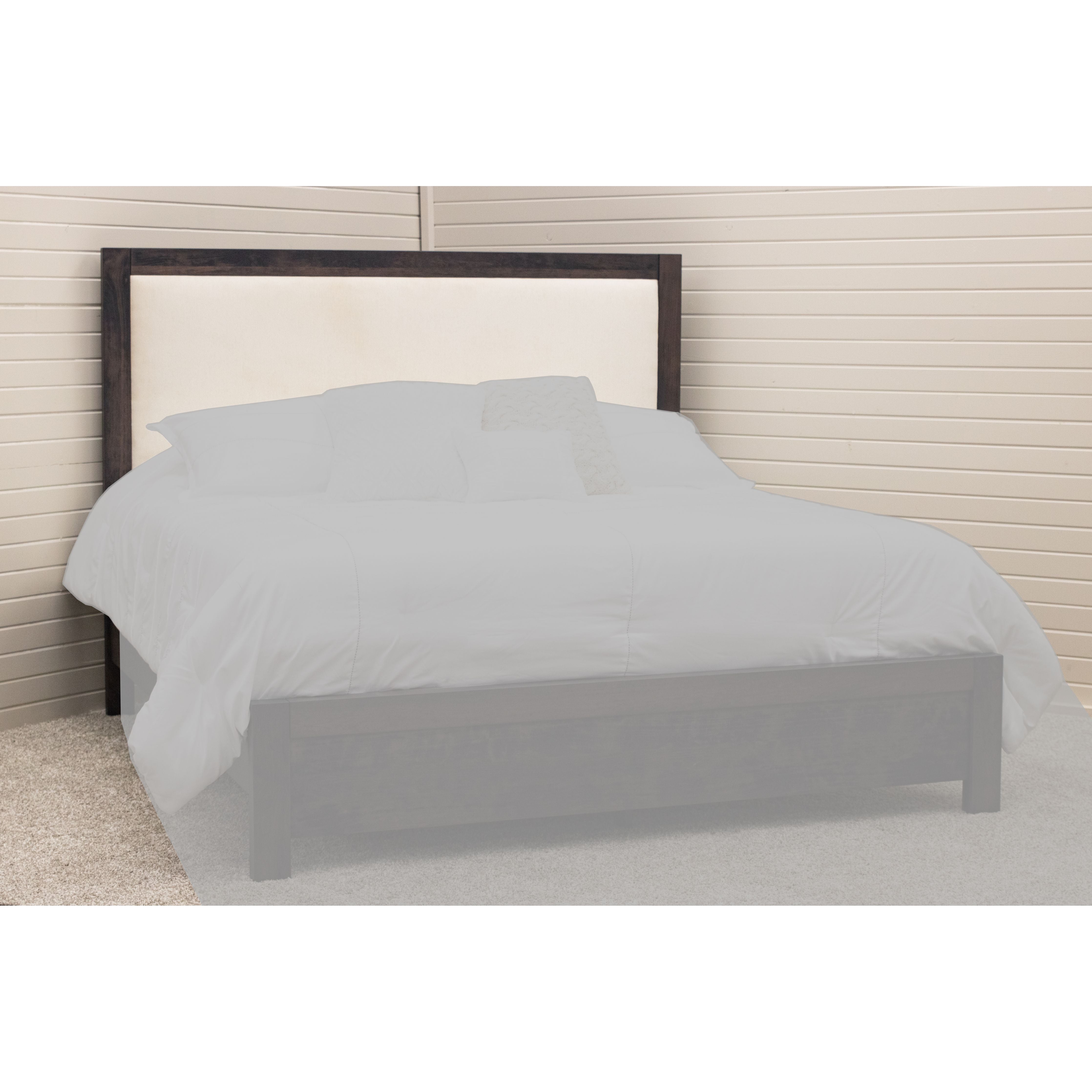 Hudson California King Cherry Wood Bed with Upholstered Headboard | GS