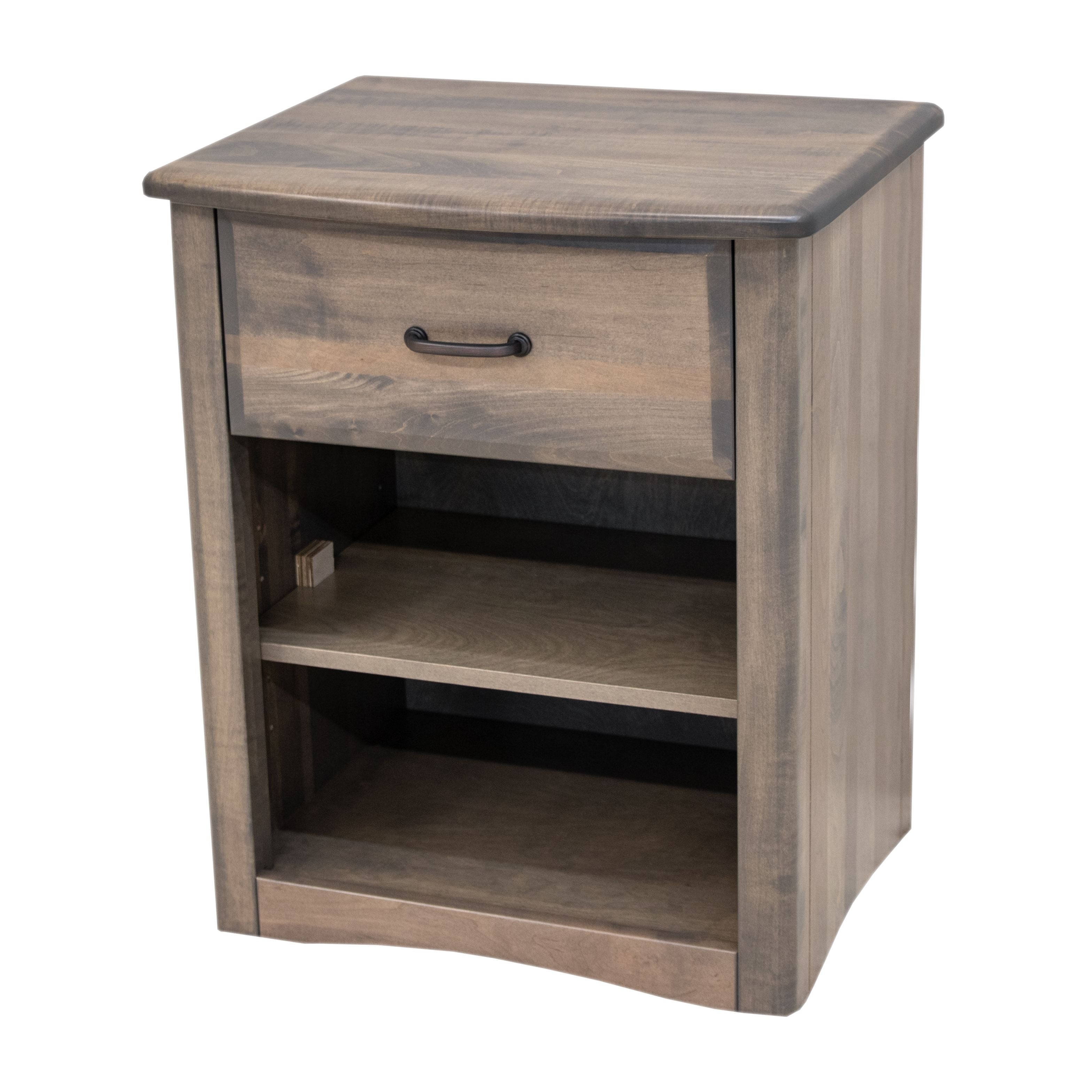 Carrington Maple Wood 1-Drawer Open Nightstand | DCD