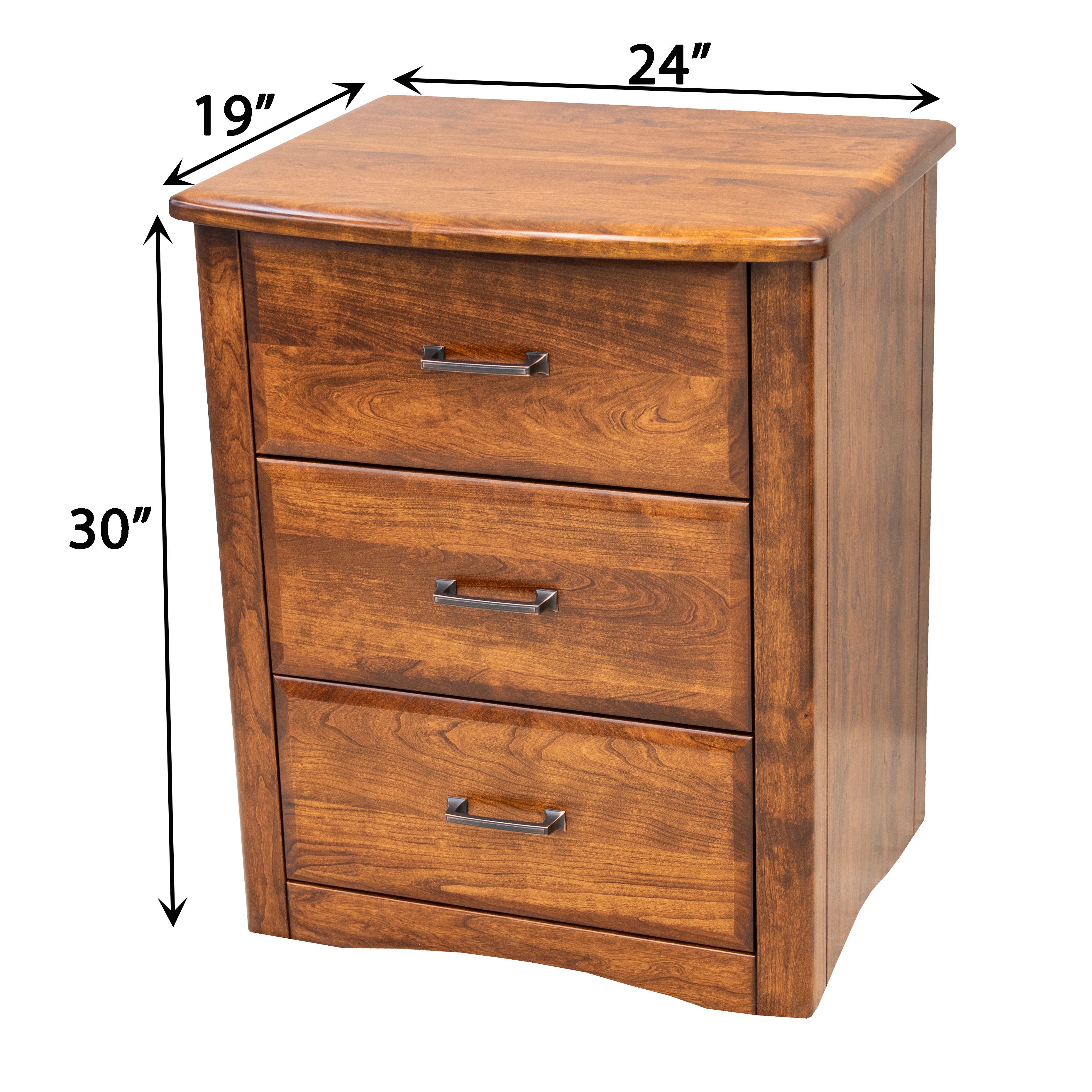 Carrington 3-Drawer Nightstand