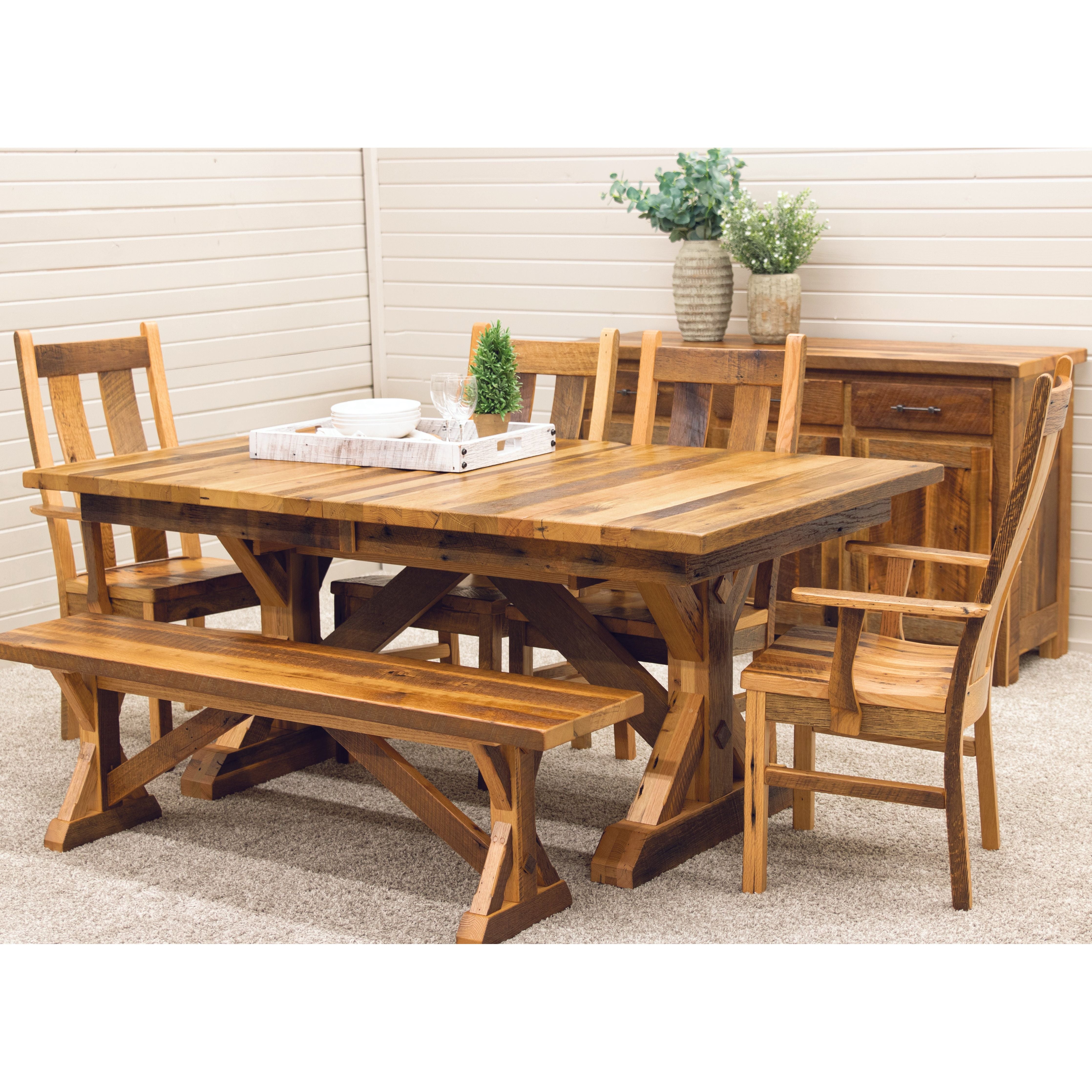 Carson Reclaimed Wood Arm Dining Chair | NAT