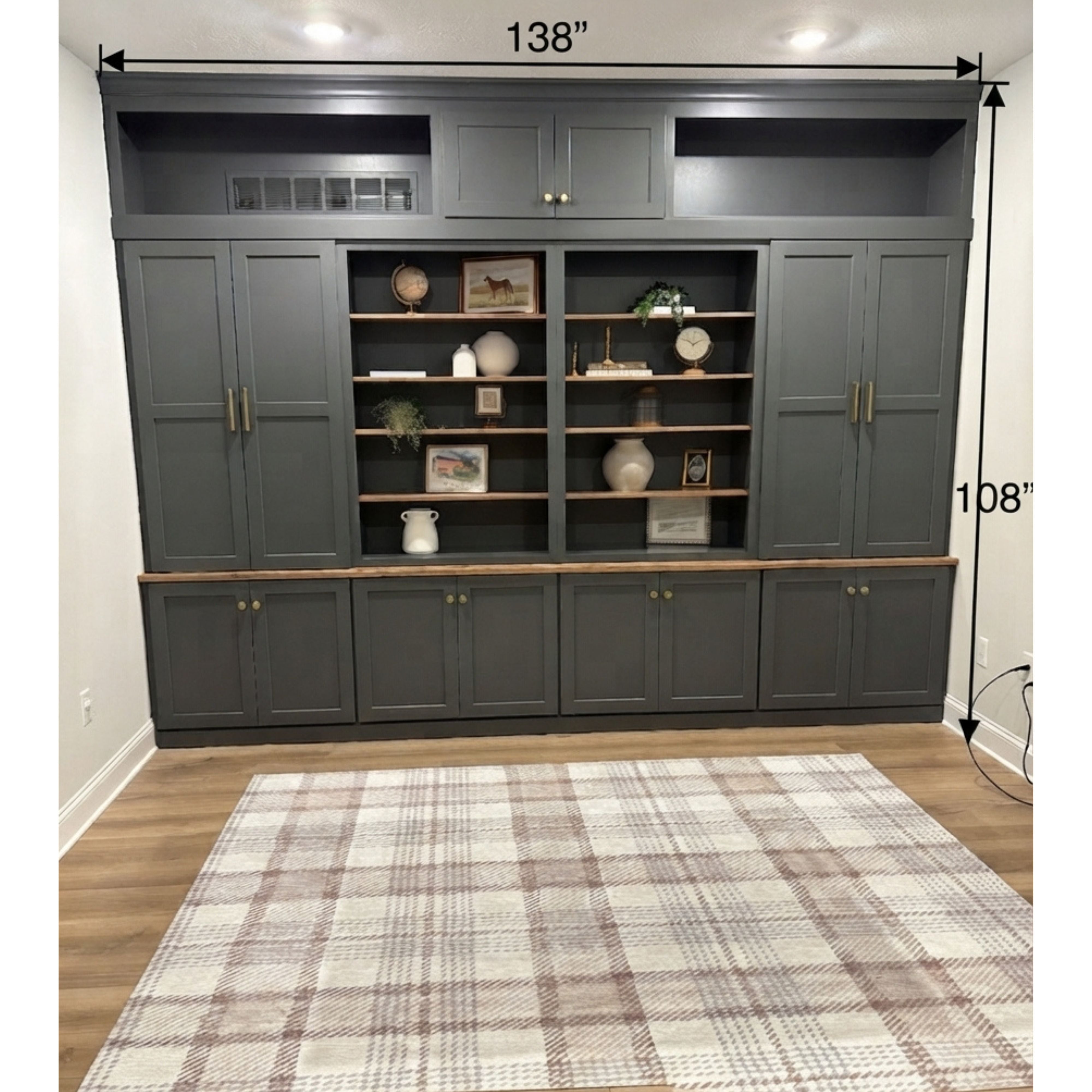 Custom Wall to Wall Built in Office Storage and Bookcase Unit