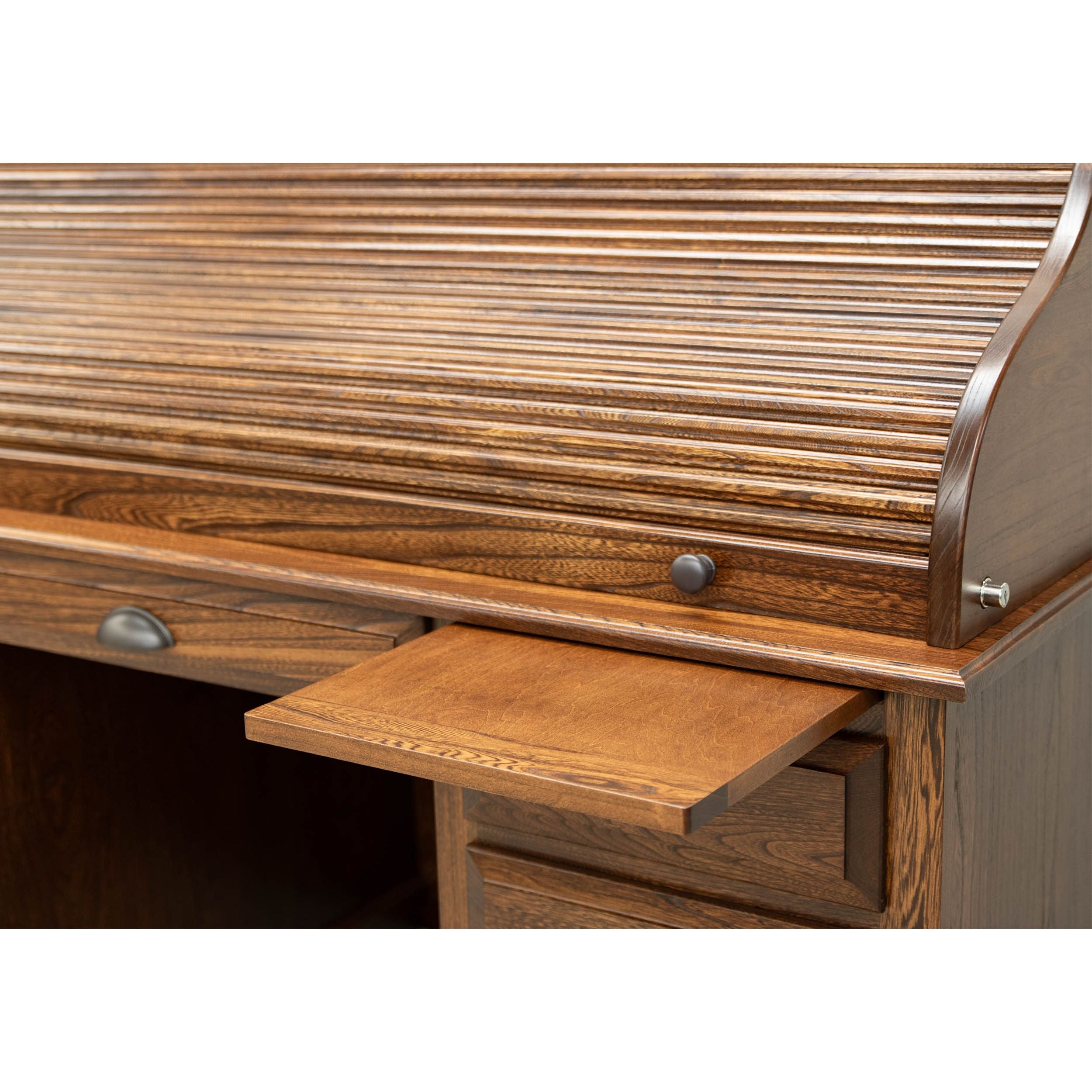 Conventional Elm Wood Rolltop Desk | MC
