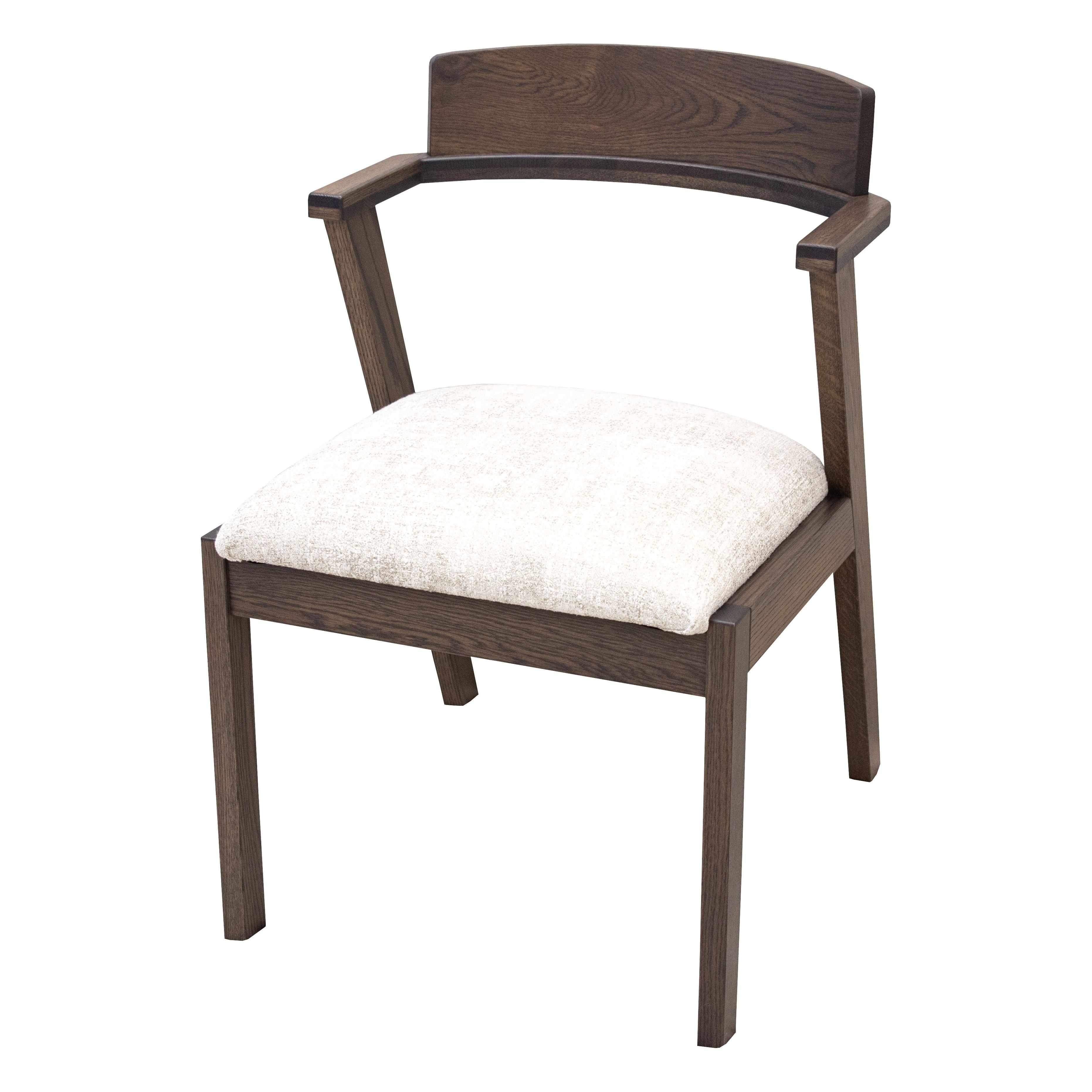Cordelle White Oak Wood Mid Century Dining Chair with Fabric Seat | SB