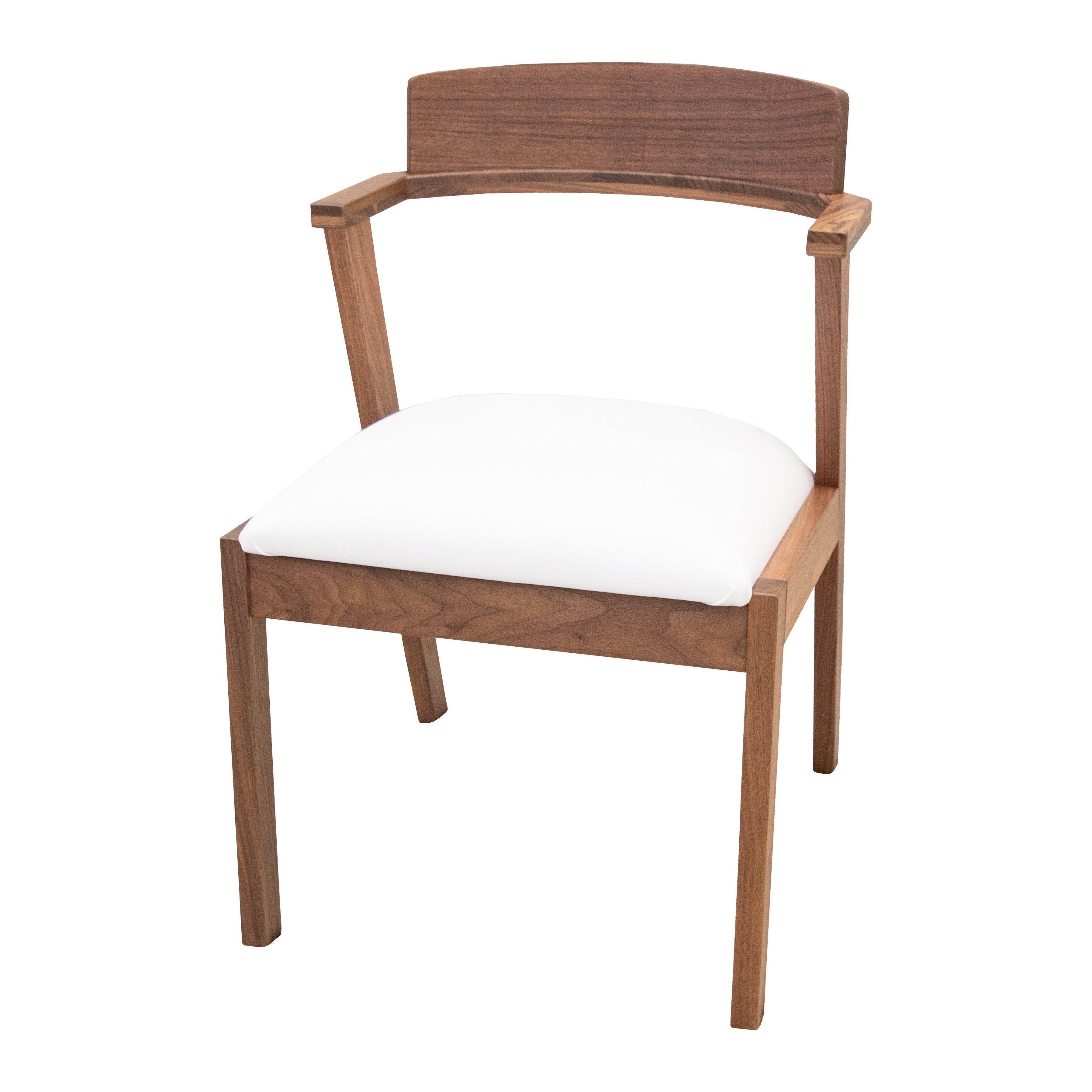 Mid-Century Modern Small Round Walnut Wood Dining Table Set
