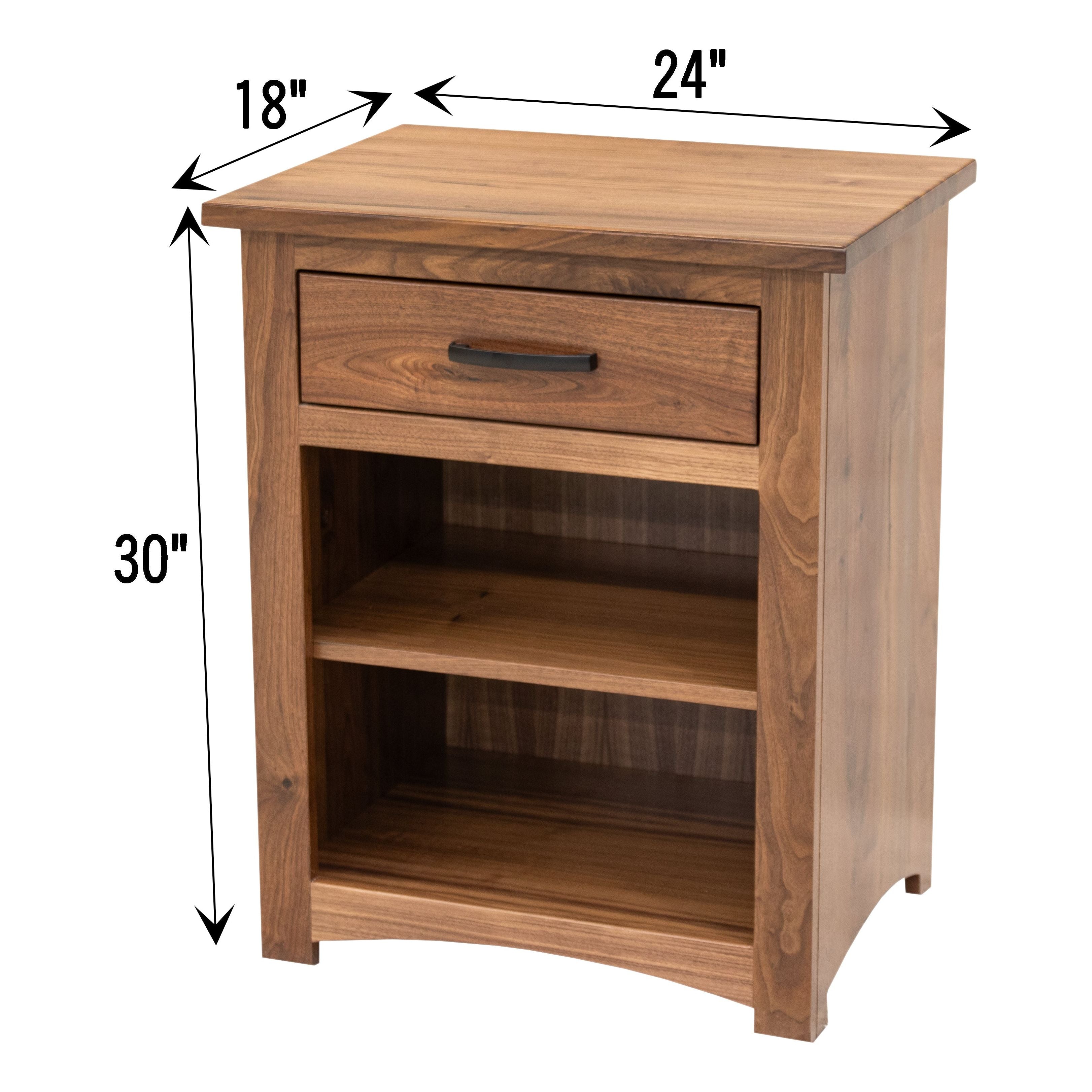 Weston 1-Drawer, Open Nightstand