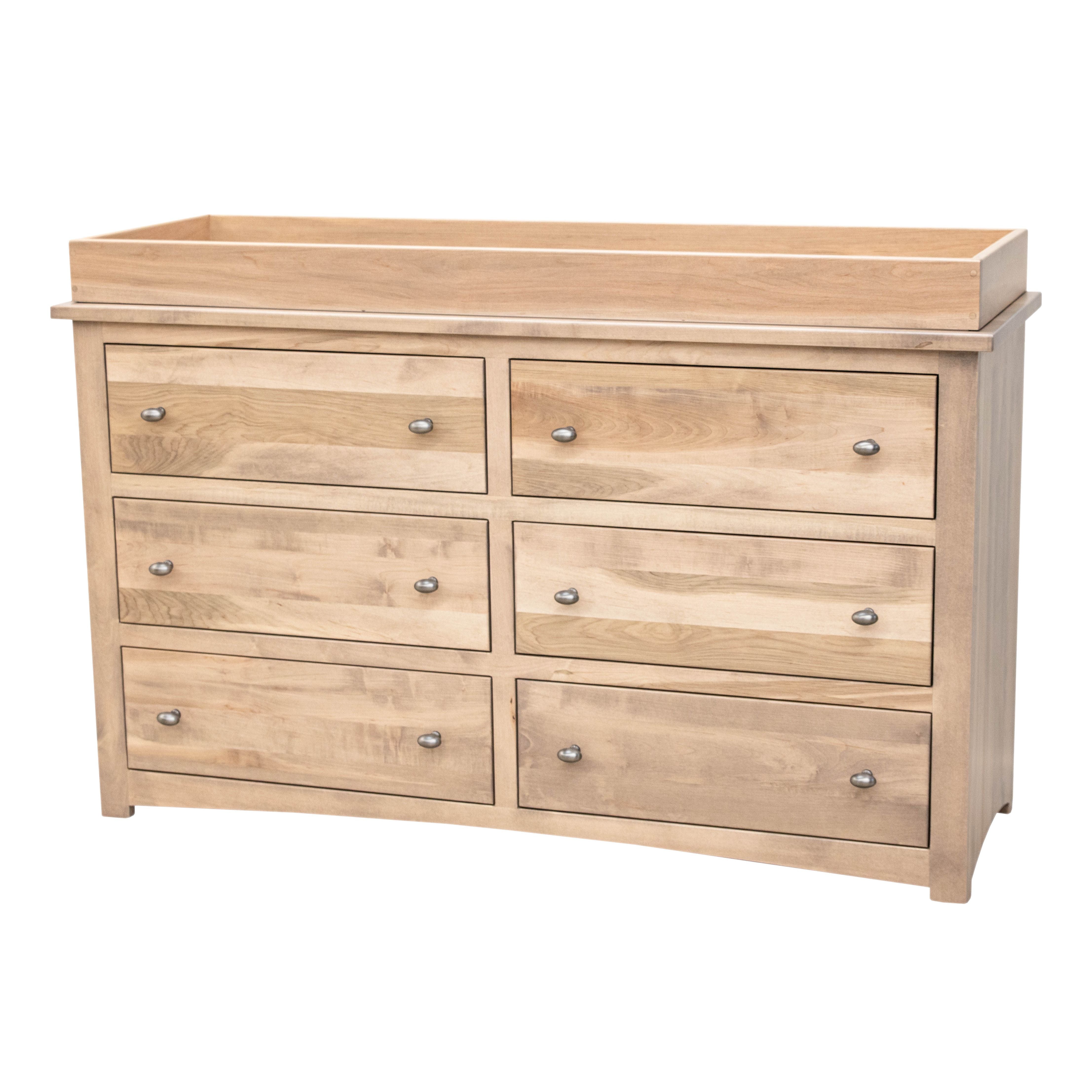 Weston Maple Wood 6-Drawer Nursery Dresser with Changing Topper | DS