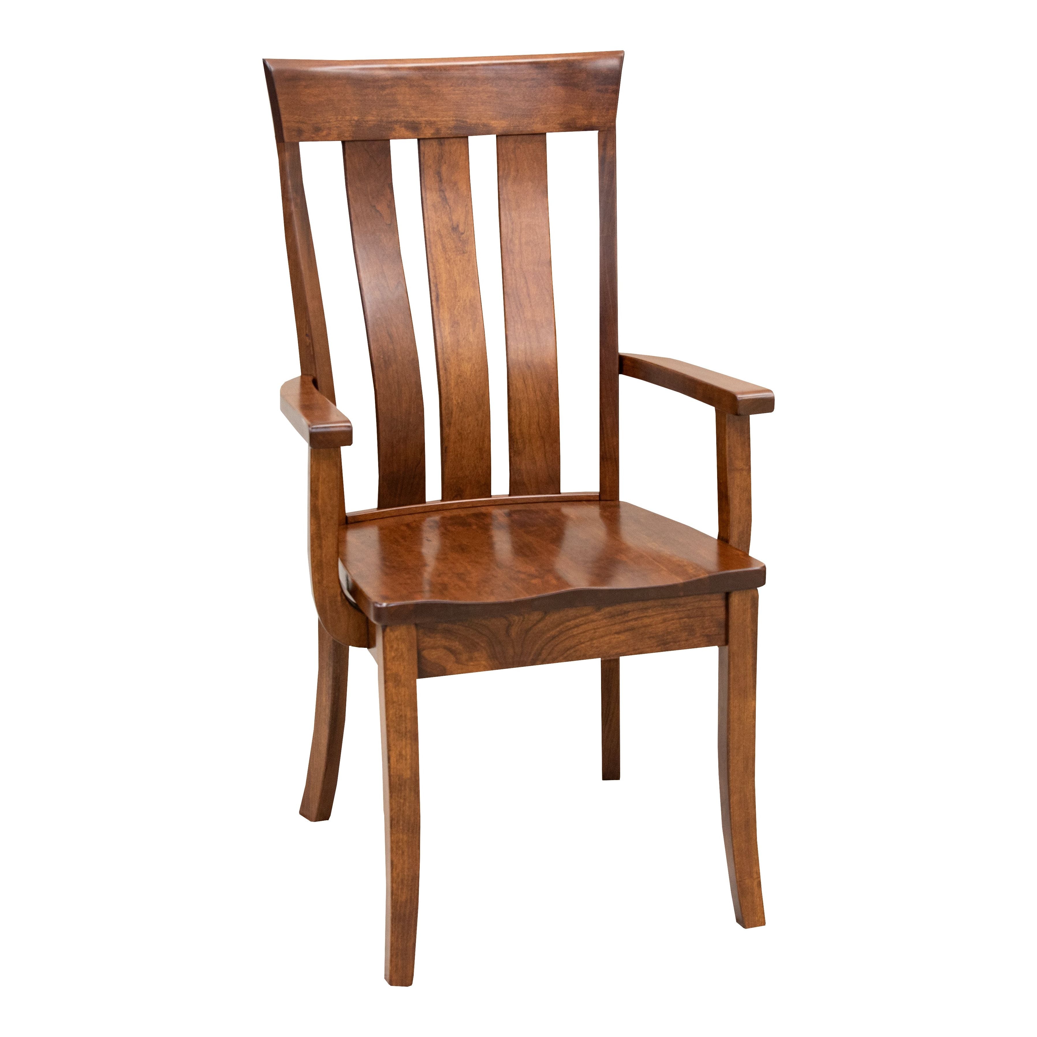 Curlew Cherry Wood Amish Arm Dining Chair | MC