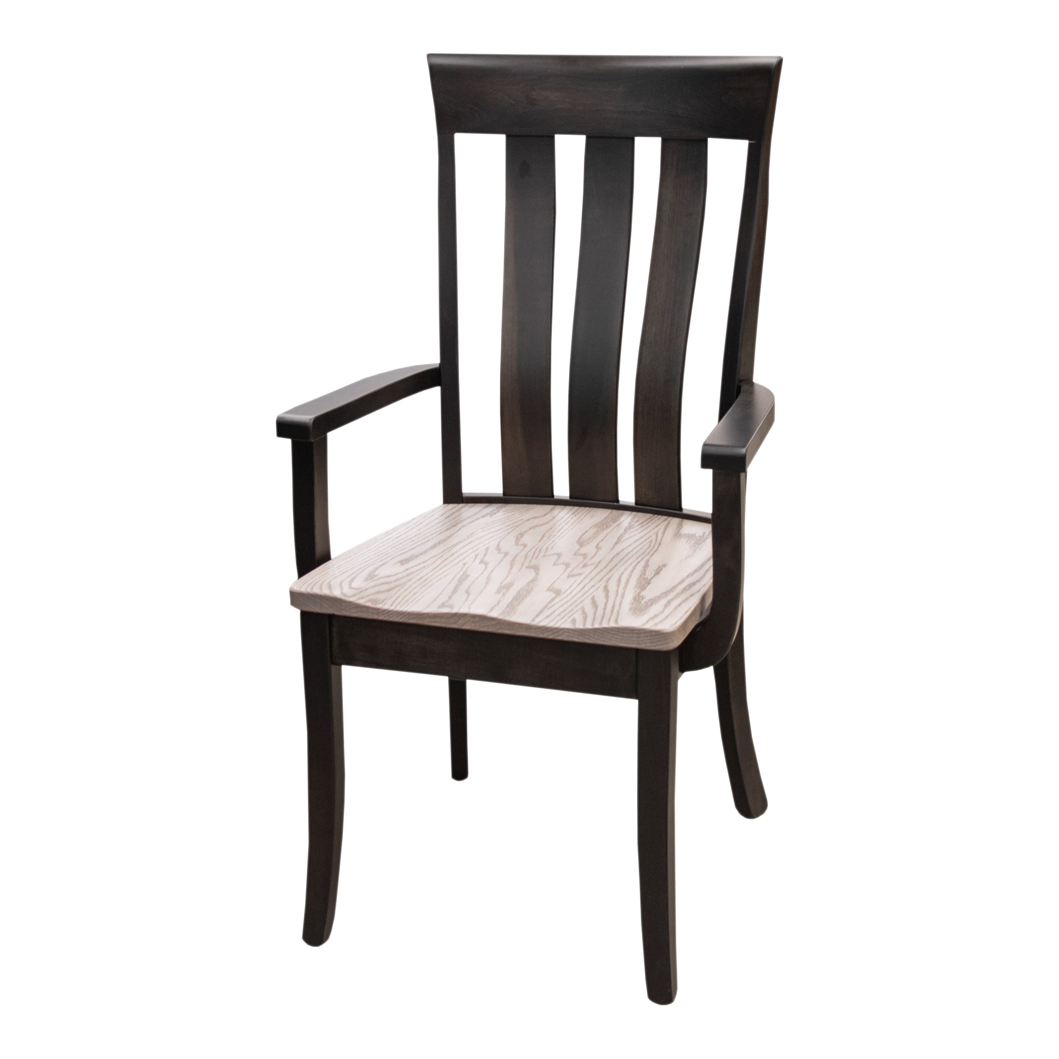 Curlew Black & Wood Amish Arm Dining Chair | M-DK&O-SS