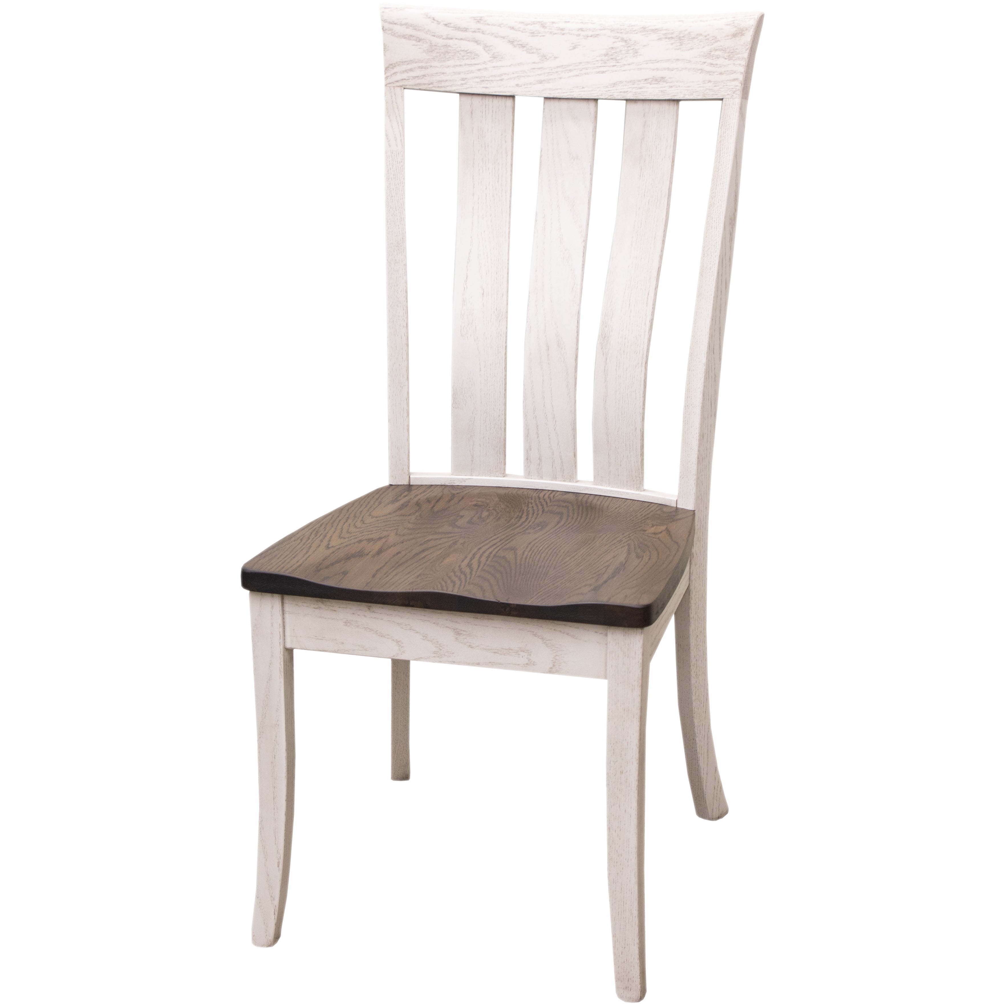 Curlew White & Wood Amish Side Dining Chair | O-GW&RWO-SB