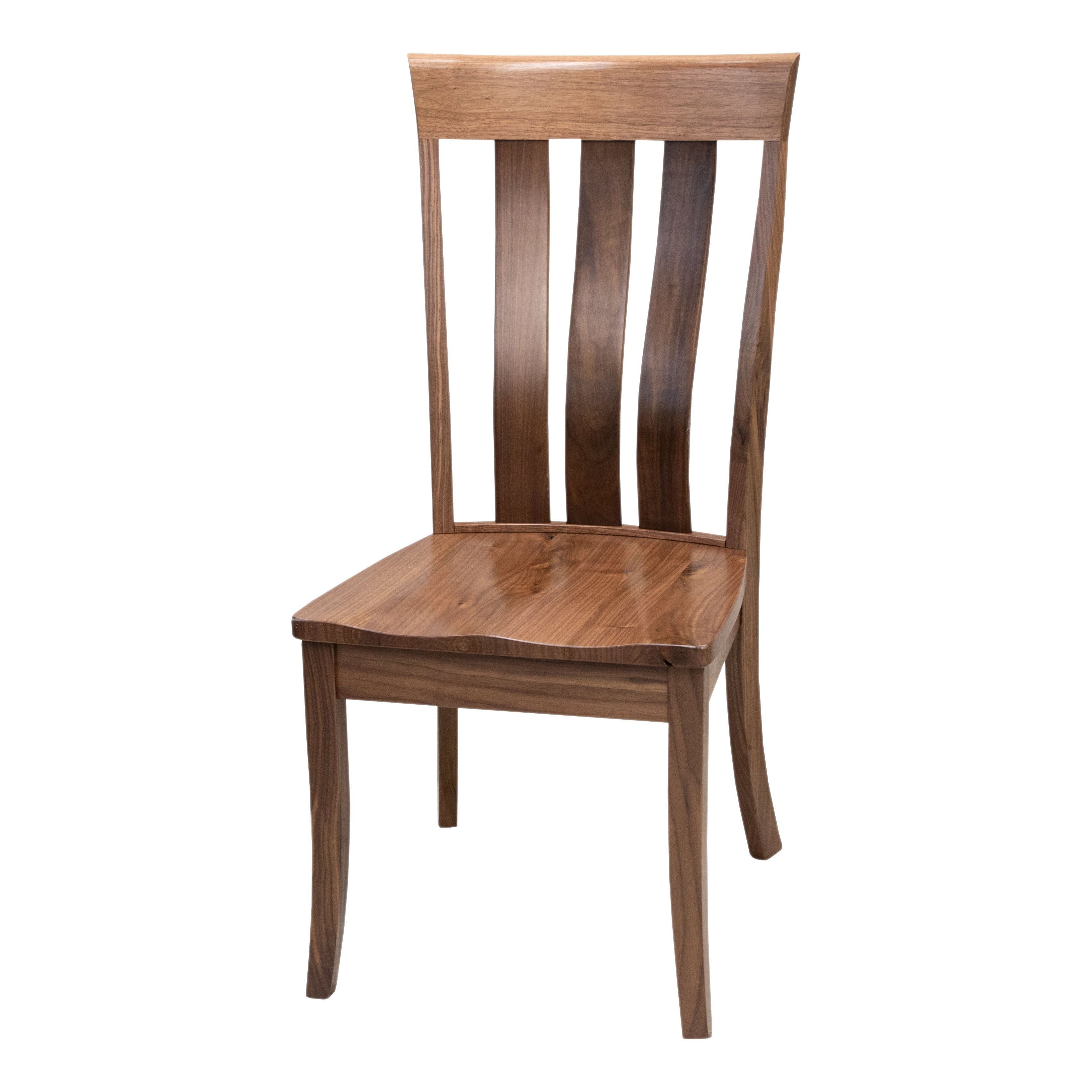 Curlew Walnut Wood Amish Side Dining Chair | NAT