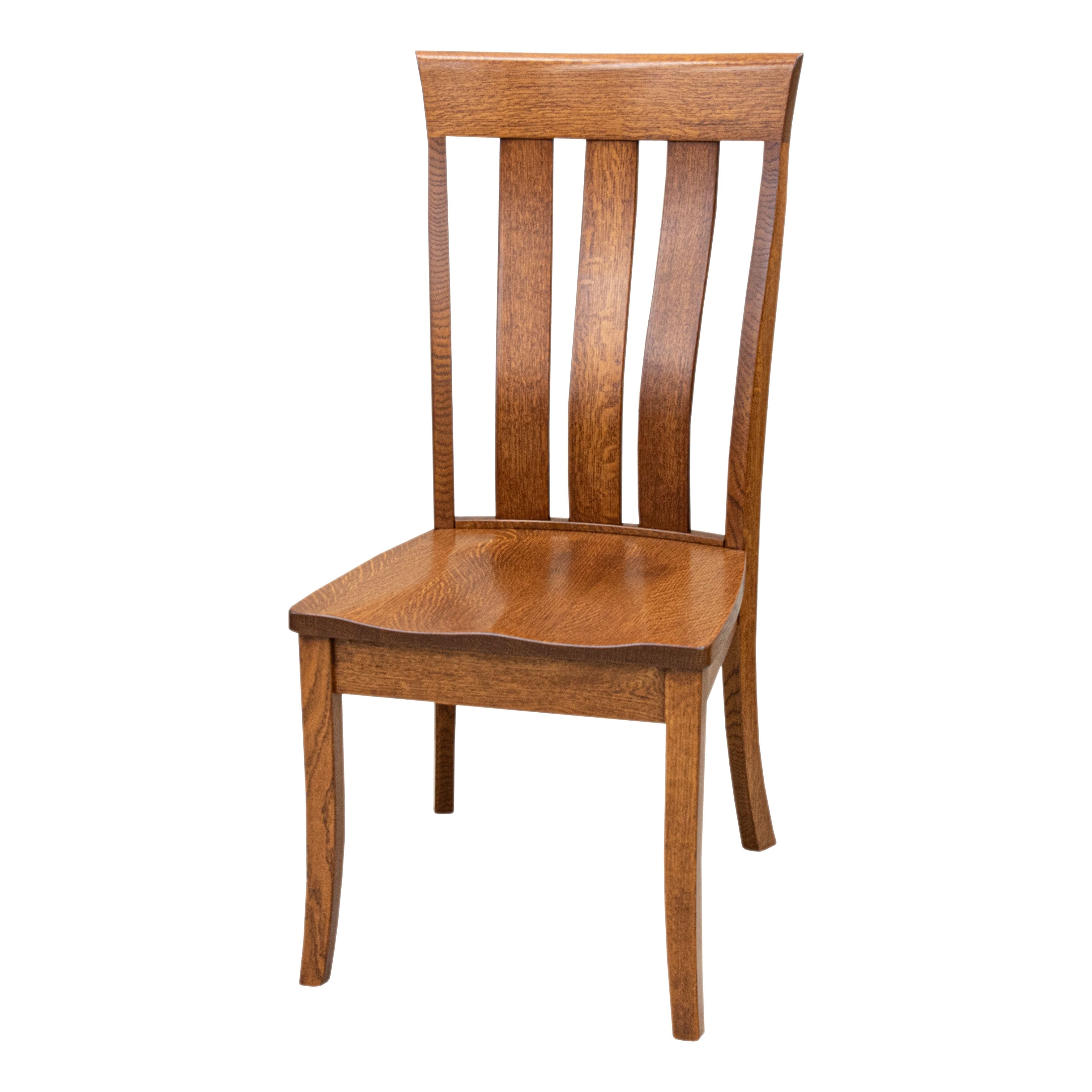Curlew Quarter Sawn White Oak Wood Amish Side Dining Chair | MC