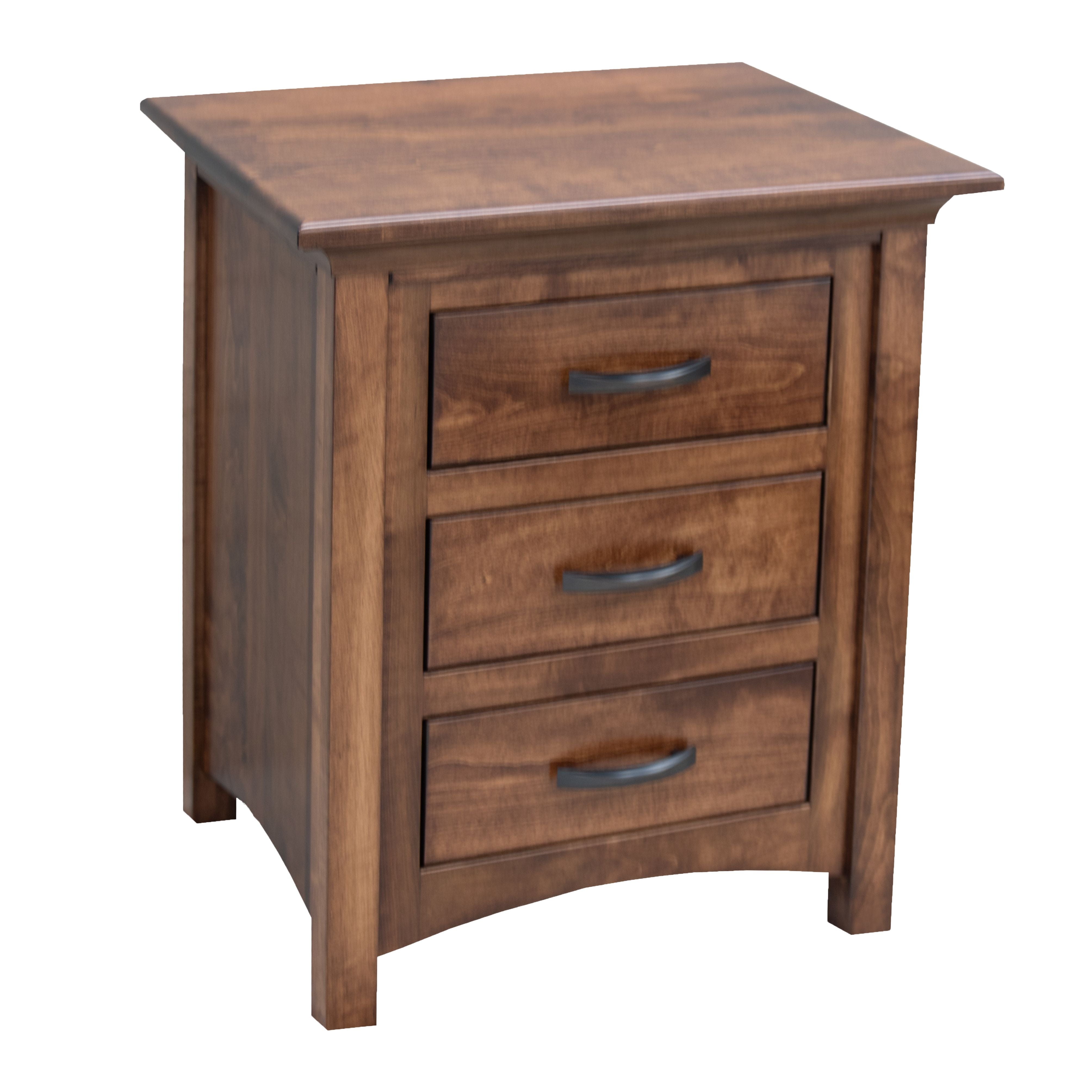 DCF Mission Maple Wood 3-Drawer Nightstand | ASB