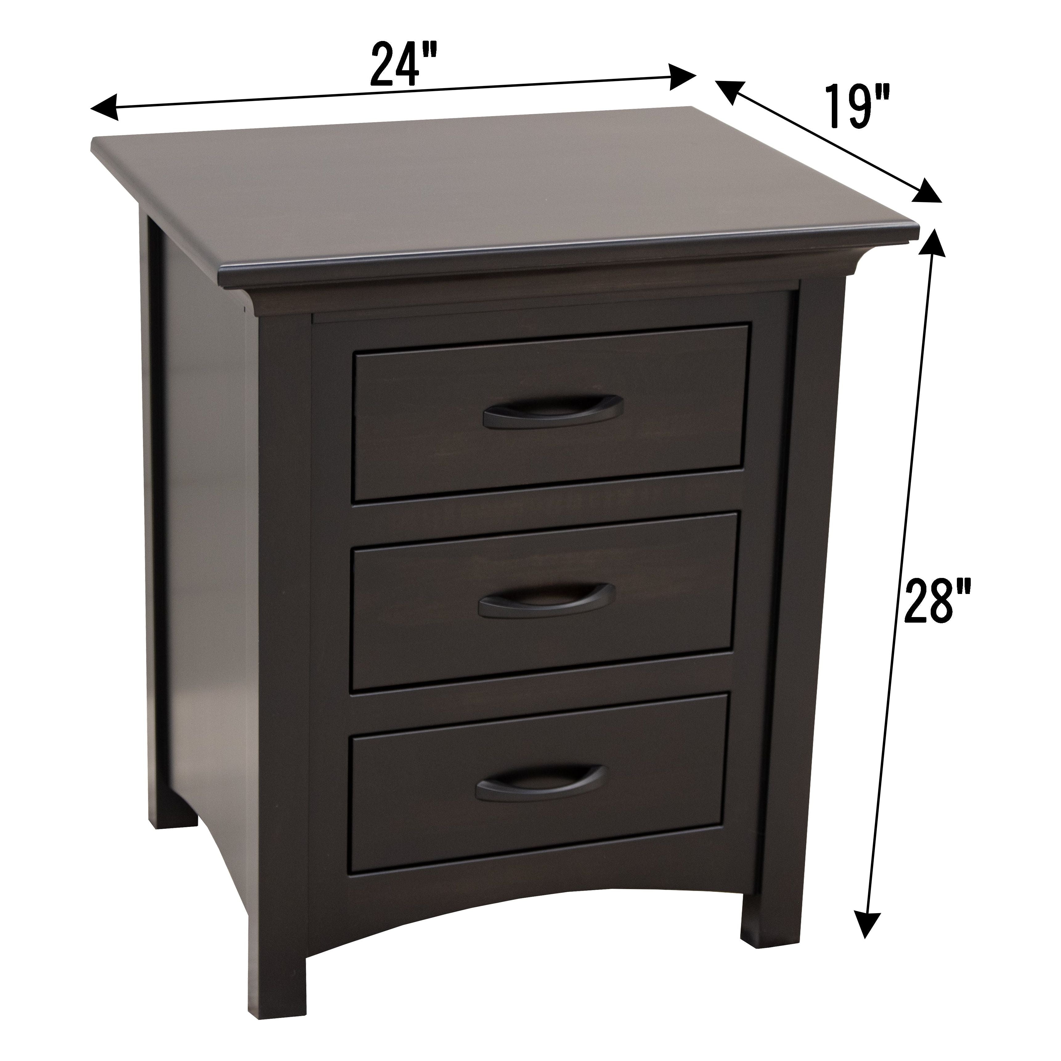 DCF Mission 3-Drawer Nightstand