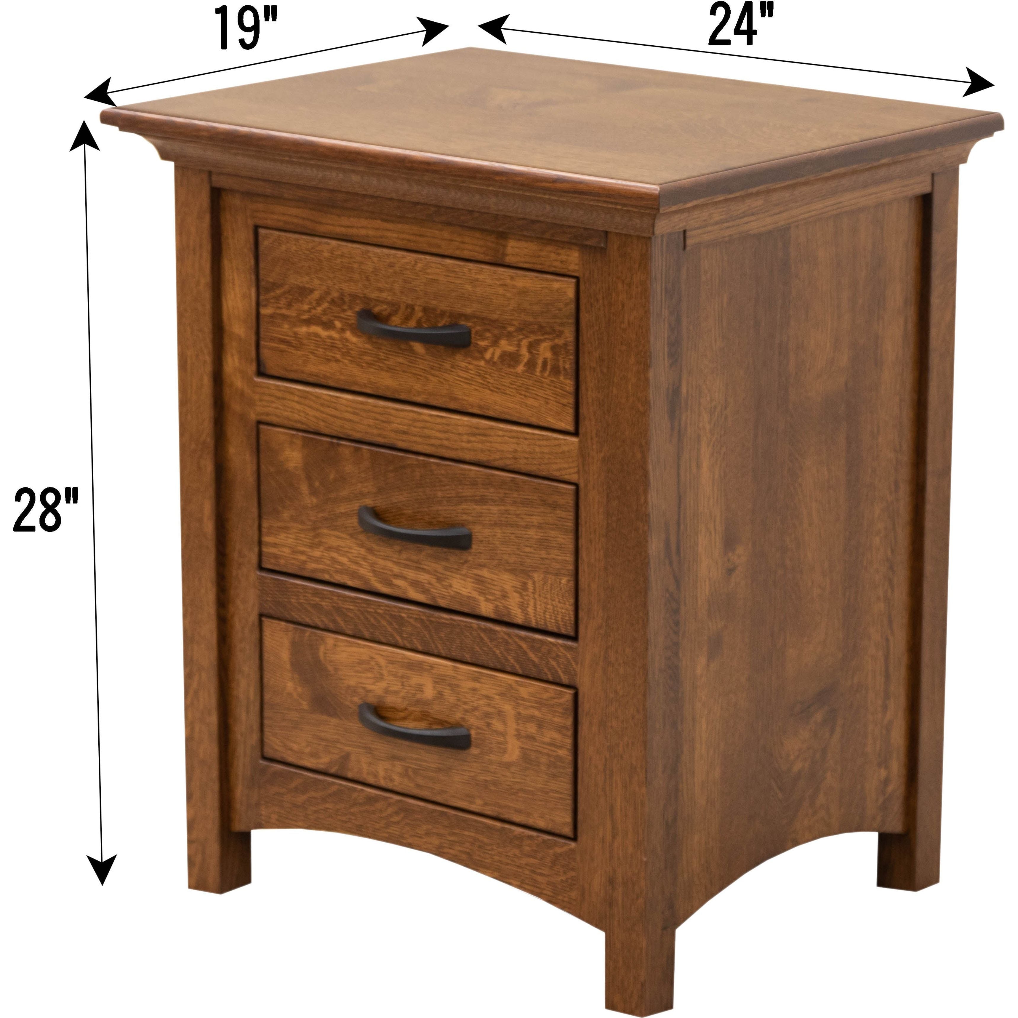 DCF Mission 3-Drawer Nightstand