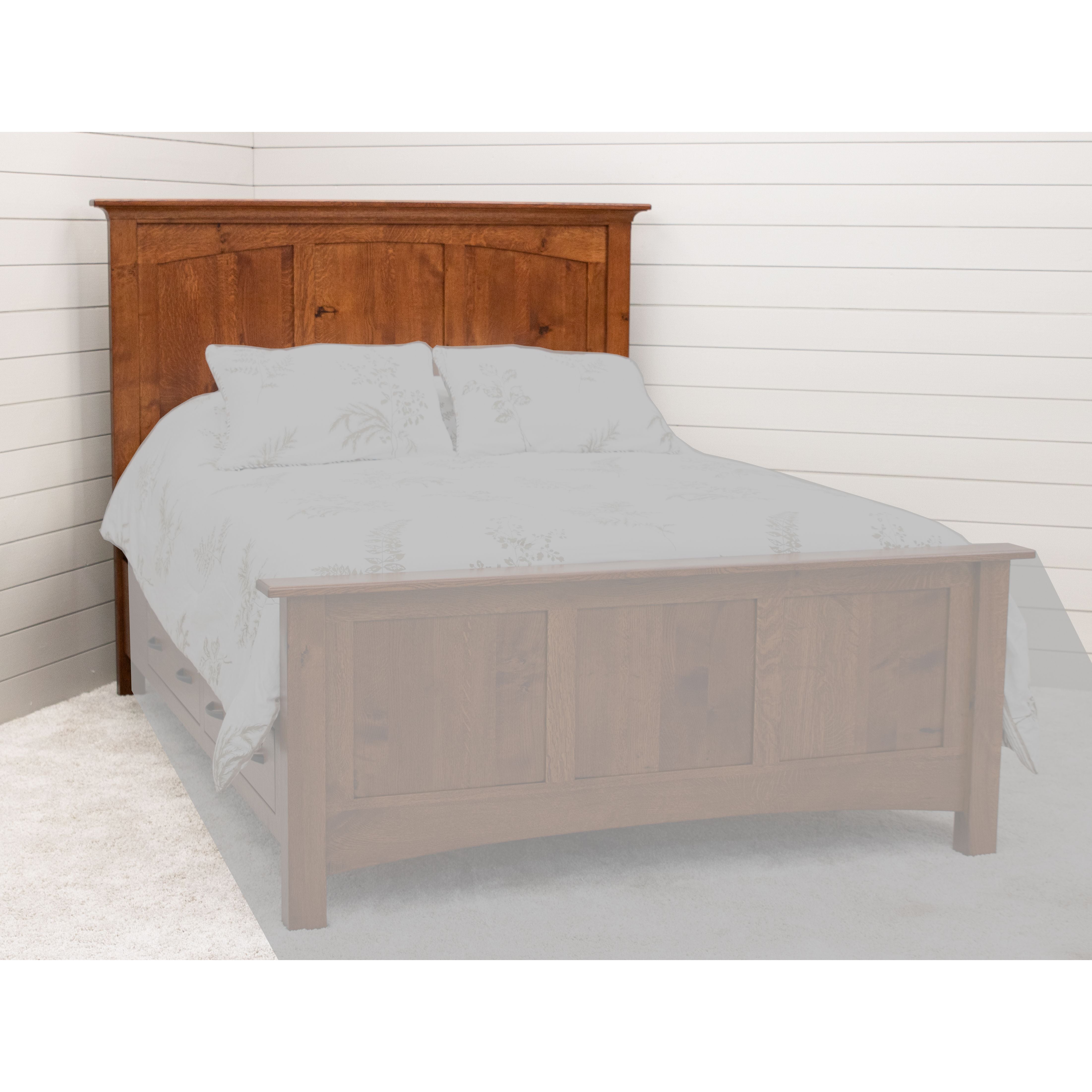 DCF Mission Queen Quarter Sawn White Oak Wood Storage Platform Bed | MC